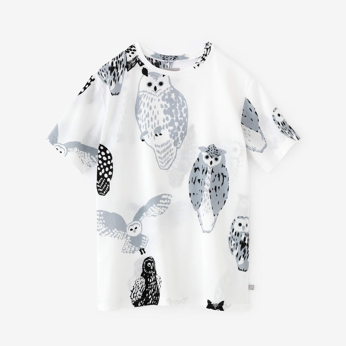 高島縮 40/40 半袖Tシャツ／ふくろう