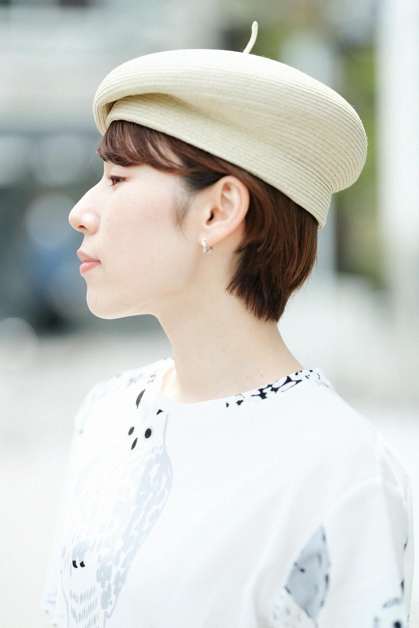 高島縮棉 40/40 短袖T-shirt／貓頭鷹