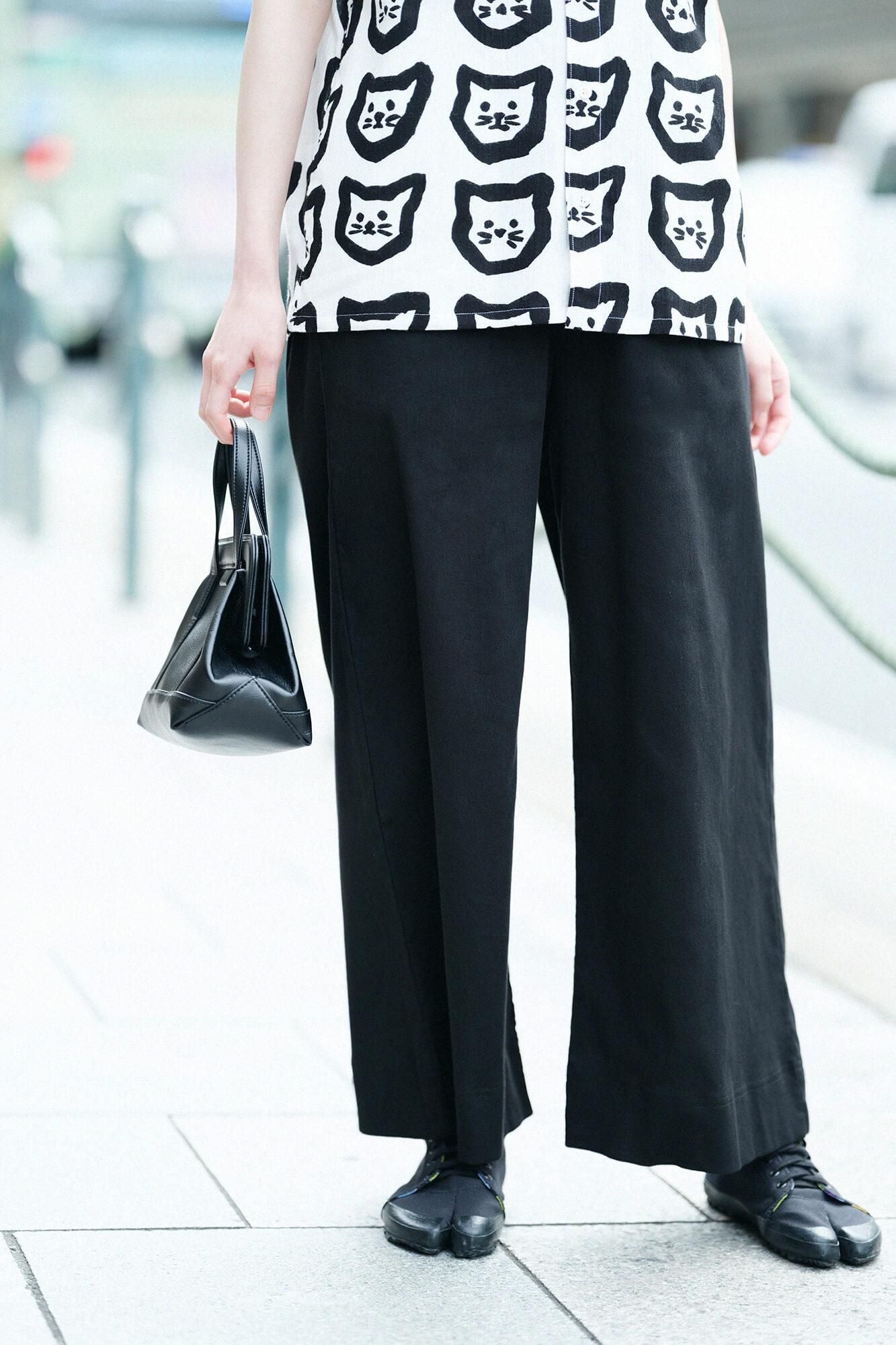 Chizimi Cotton 40/40 Wide Pants 2.0/ Black