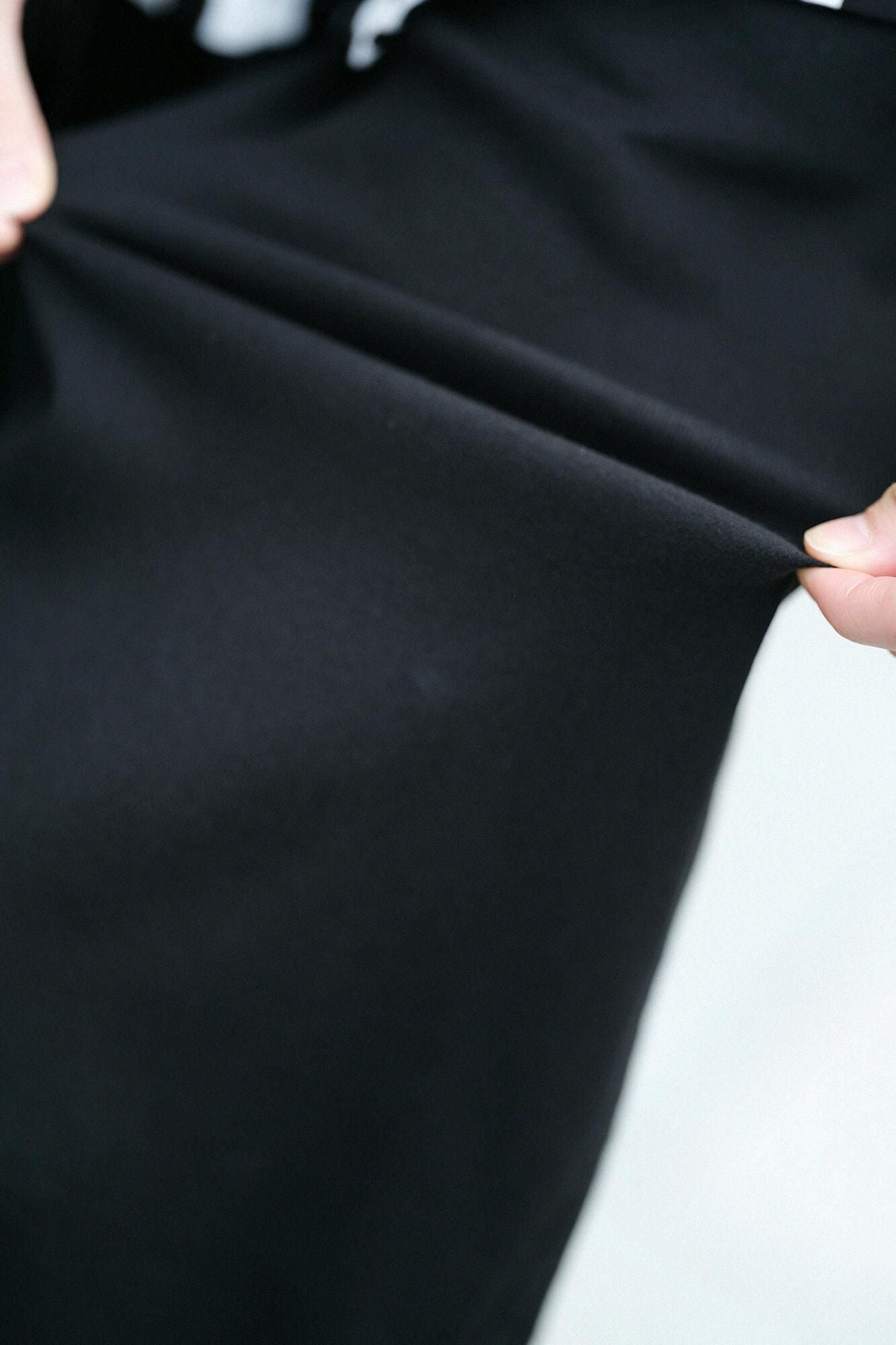 高島縮棉 40/40闊腿褲2.0/黑色