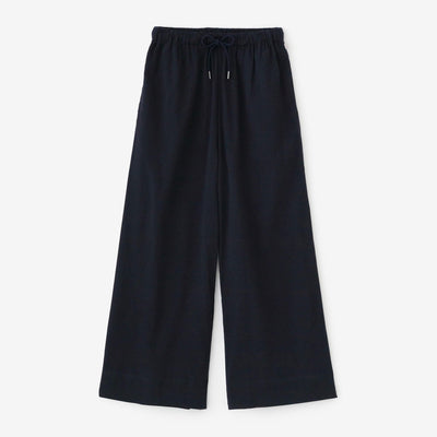 高島縮棉 40/40闊腿褲2.0/藍黑色