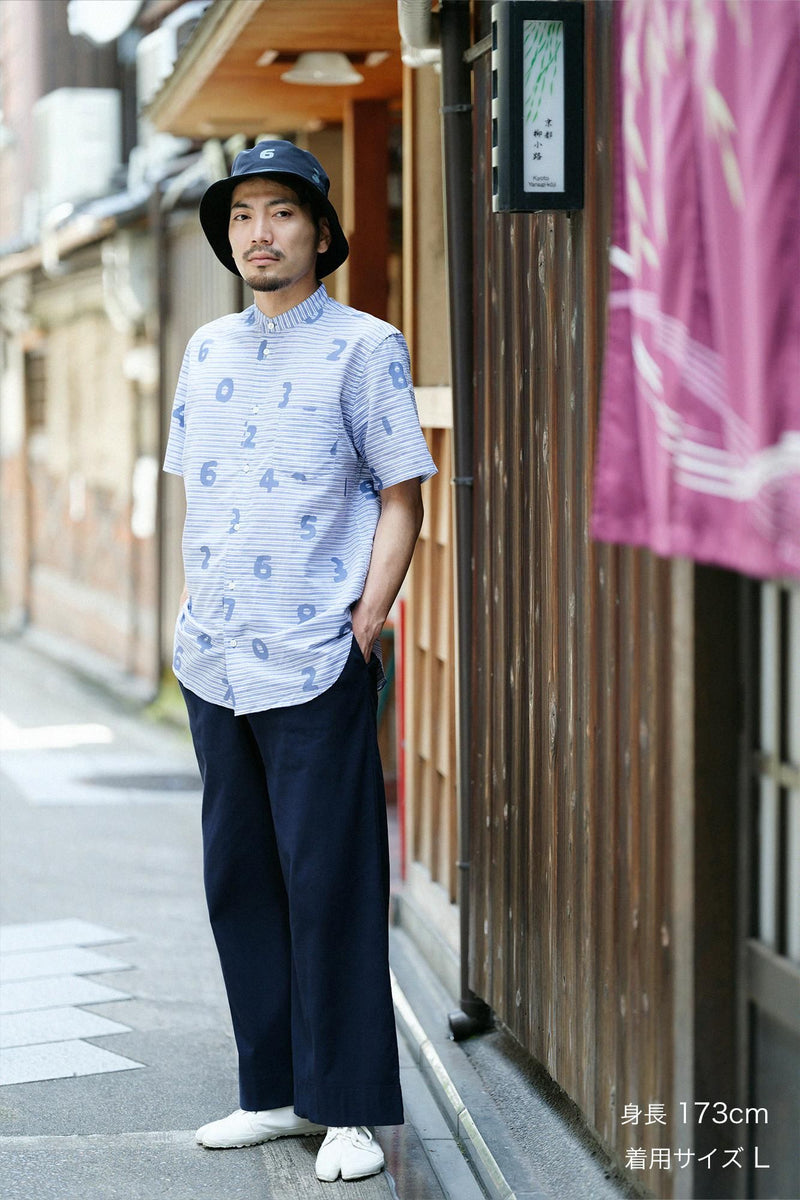 高島縮ワイドパンツ（春夏）