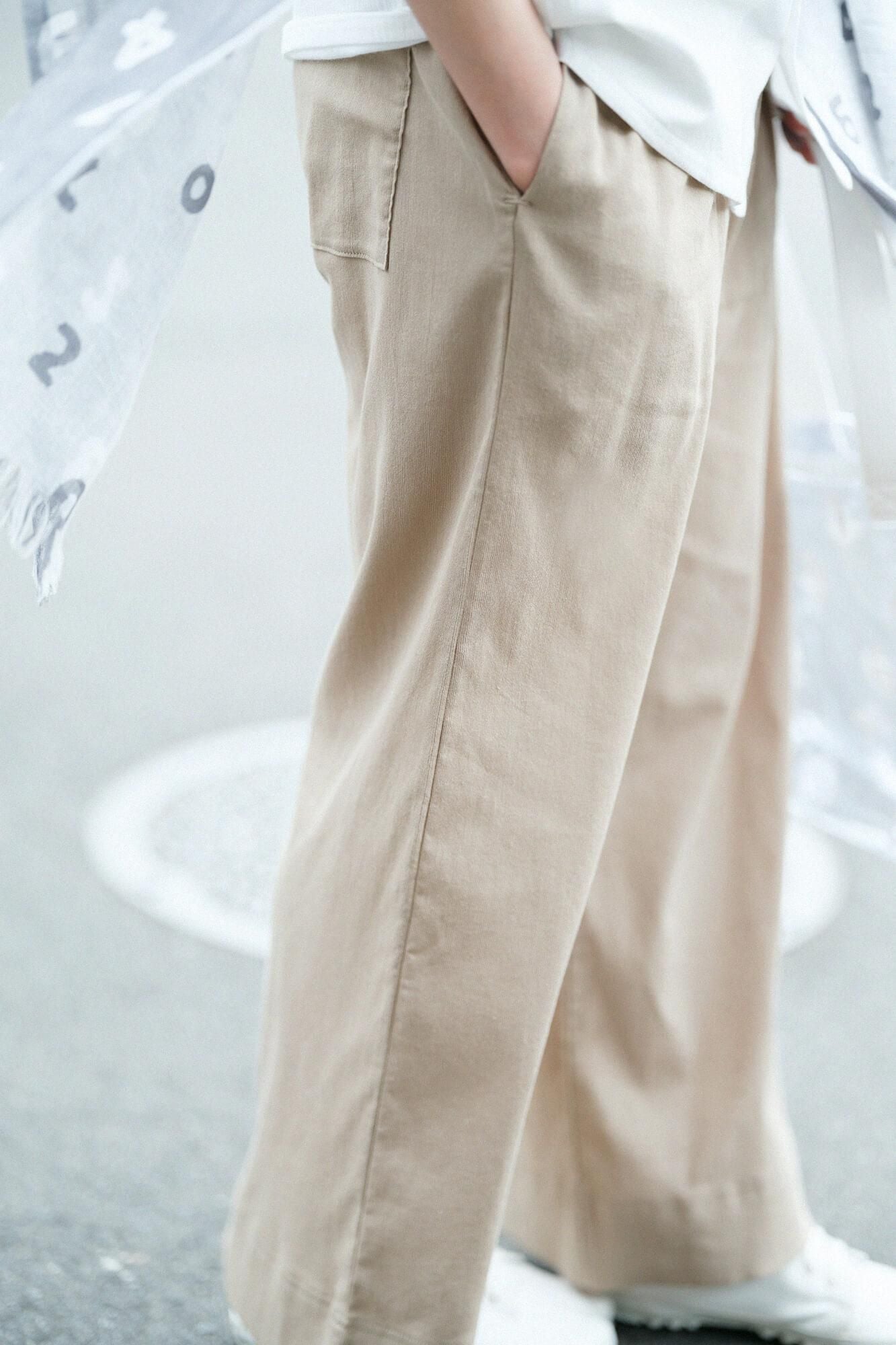 Takashima Jiji 40/40 pantalon large 2.0/chêne blanc