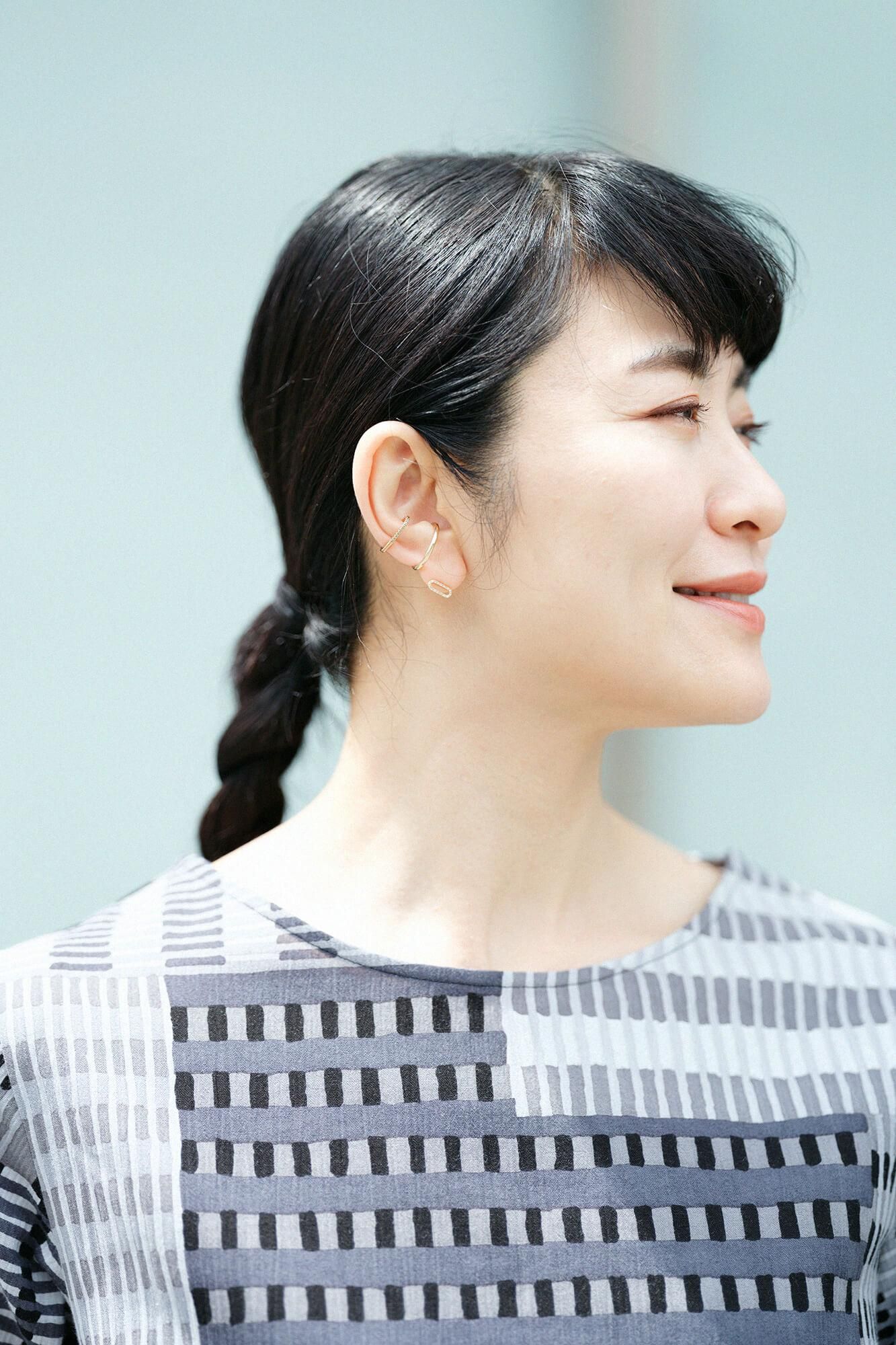 高島縮棉 20/20六分袖長版上衣/摩天大樓