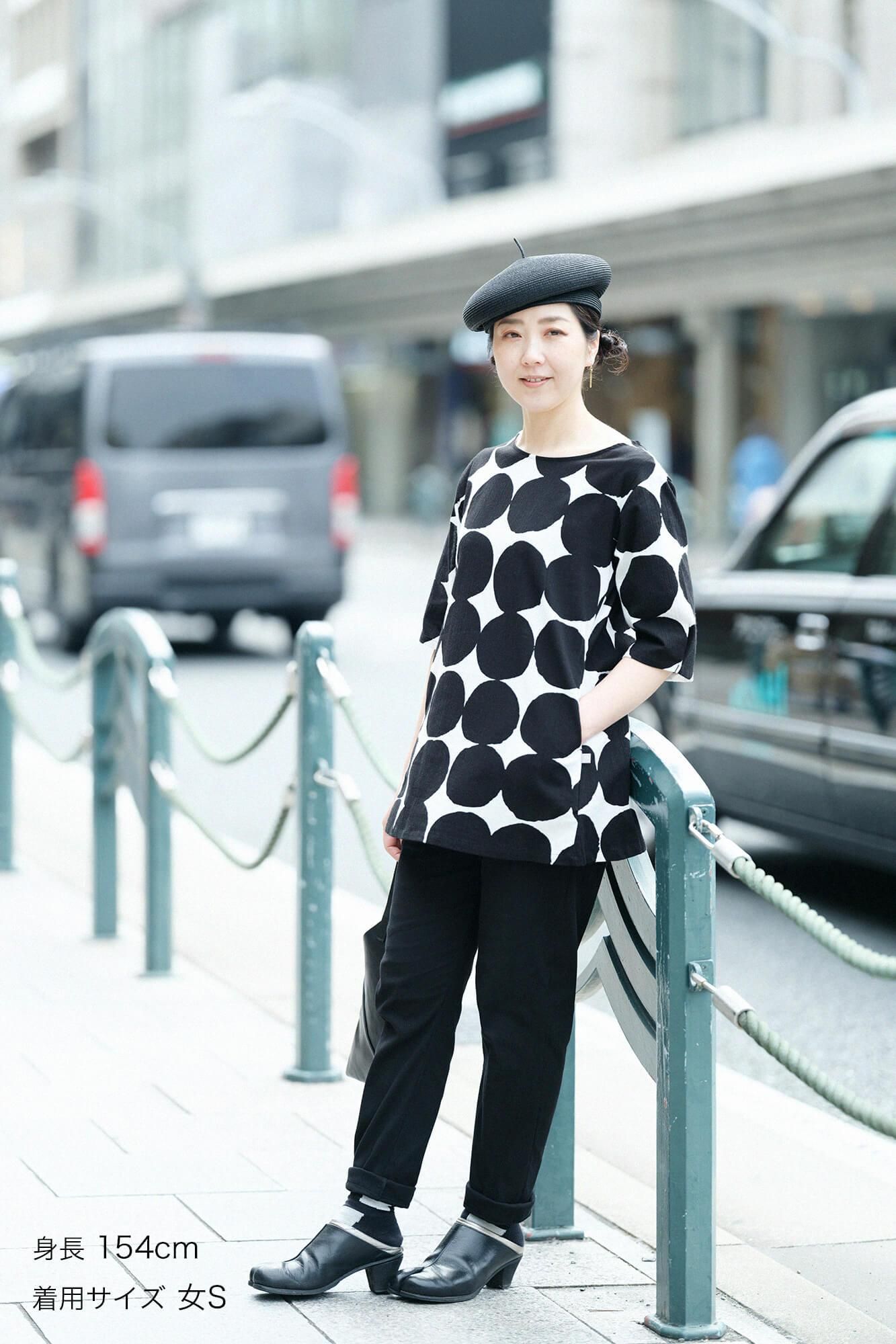 Chizimi Cotton 20/20 Elbow Length Sleeve Tunic / Marbles