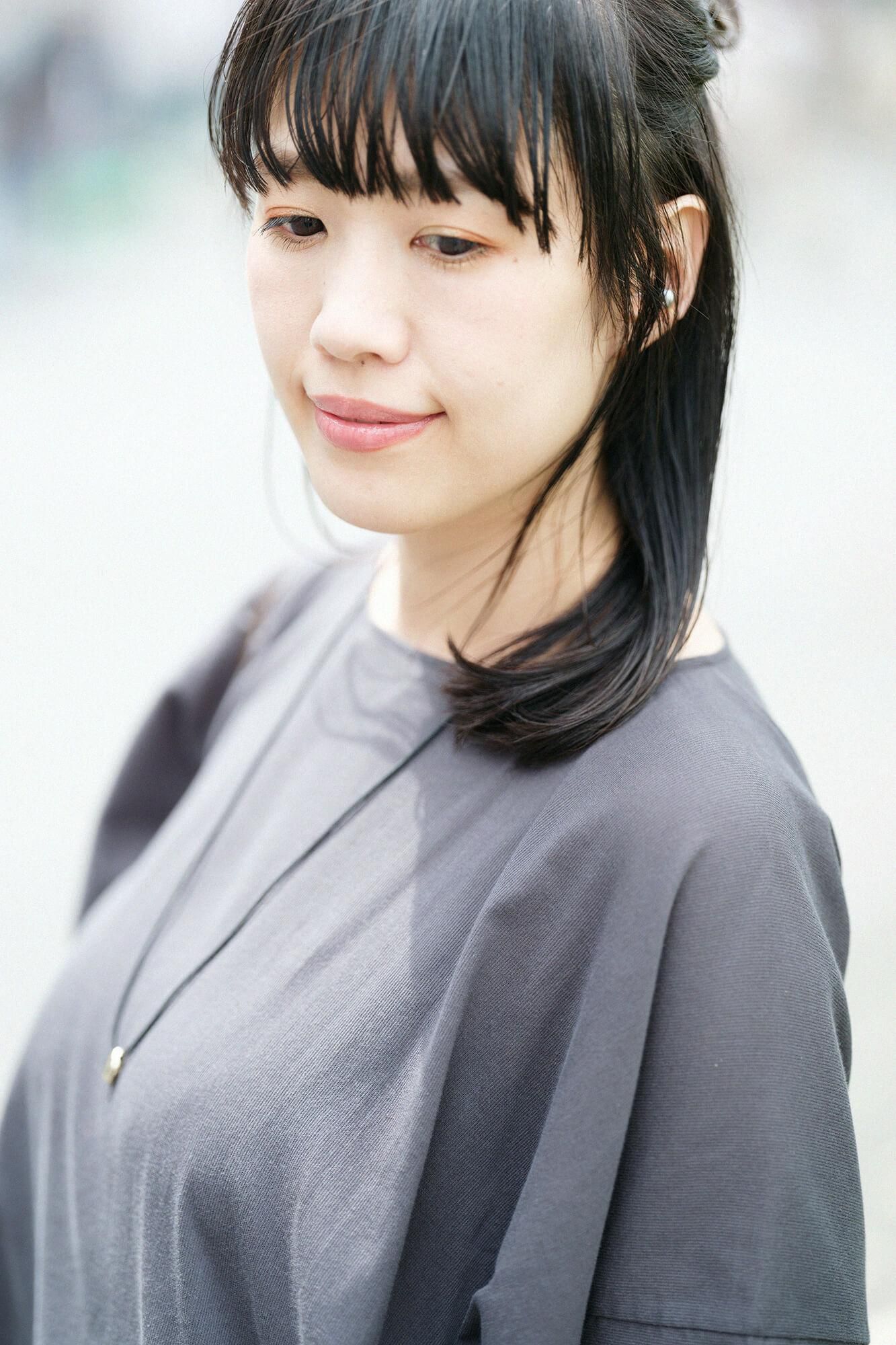 Chizimi Cotton 40/40 Wide Sleeve Boat Neck Tunic / Dark Lead Color