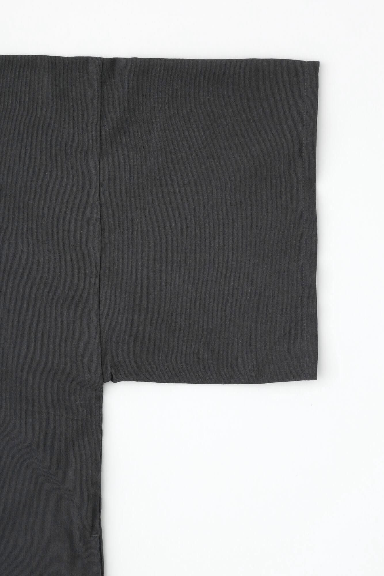 Chizimi Cotton 40/40 Wide Sleeve Boat Neck Tunic / Dark Lead Color