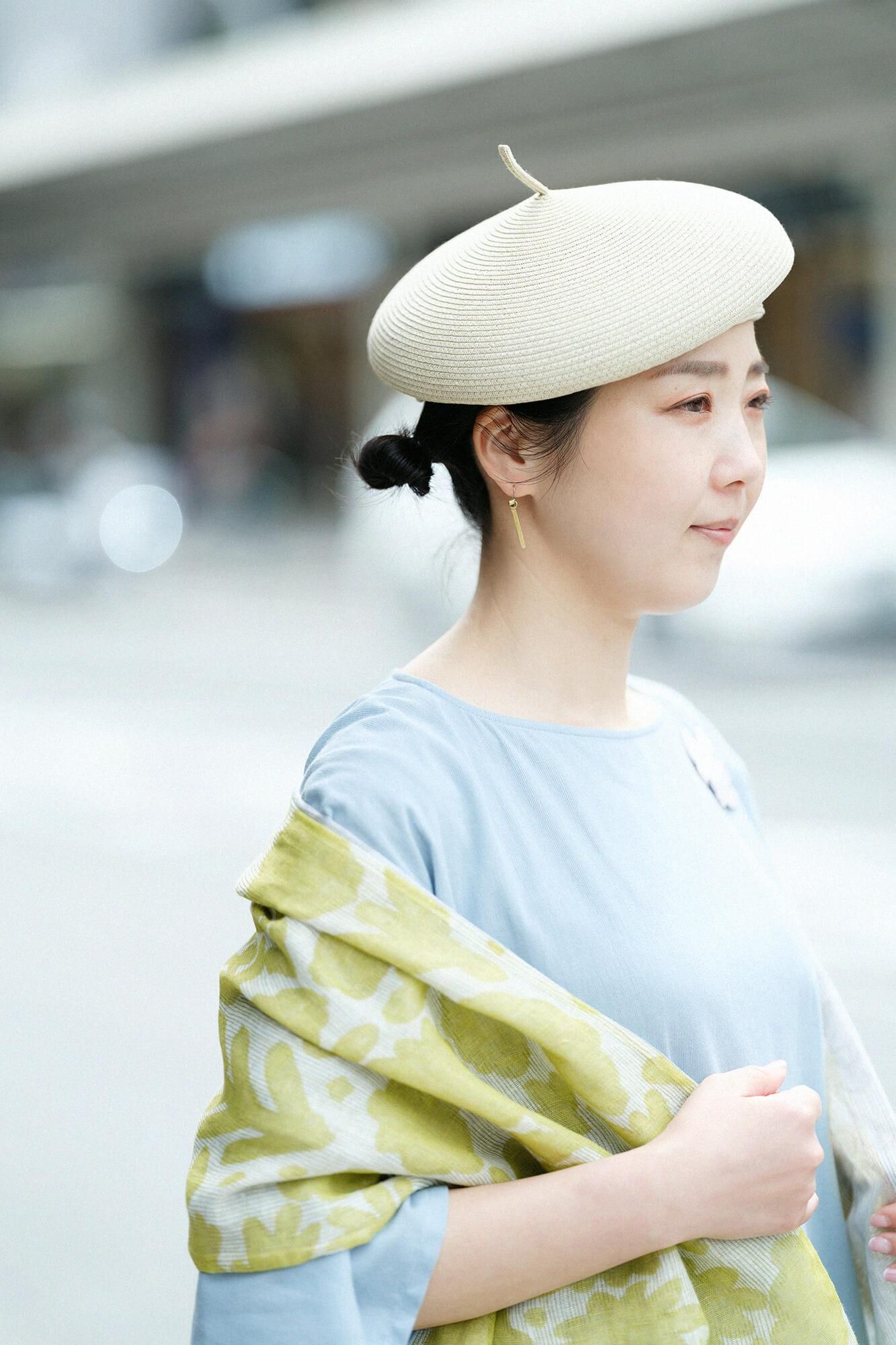 takashima chiku 40/40扁平袖船脖子上衣/轻质塞拉登