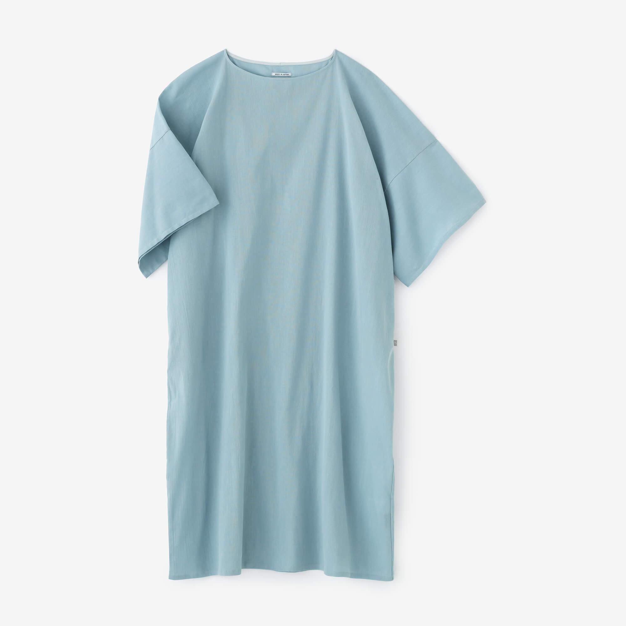 Takashima Chiku 40/40 Robe de cou de bateau à manches plates / céladon clair