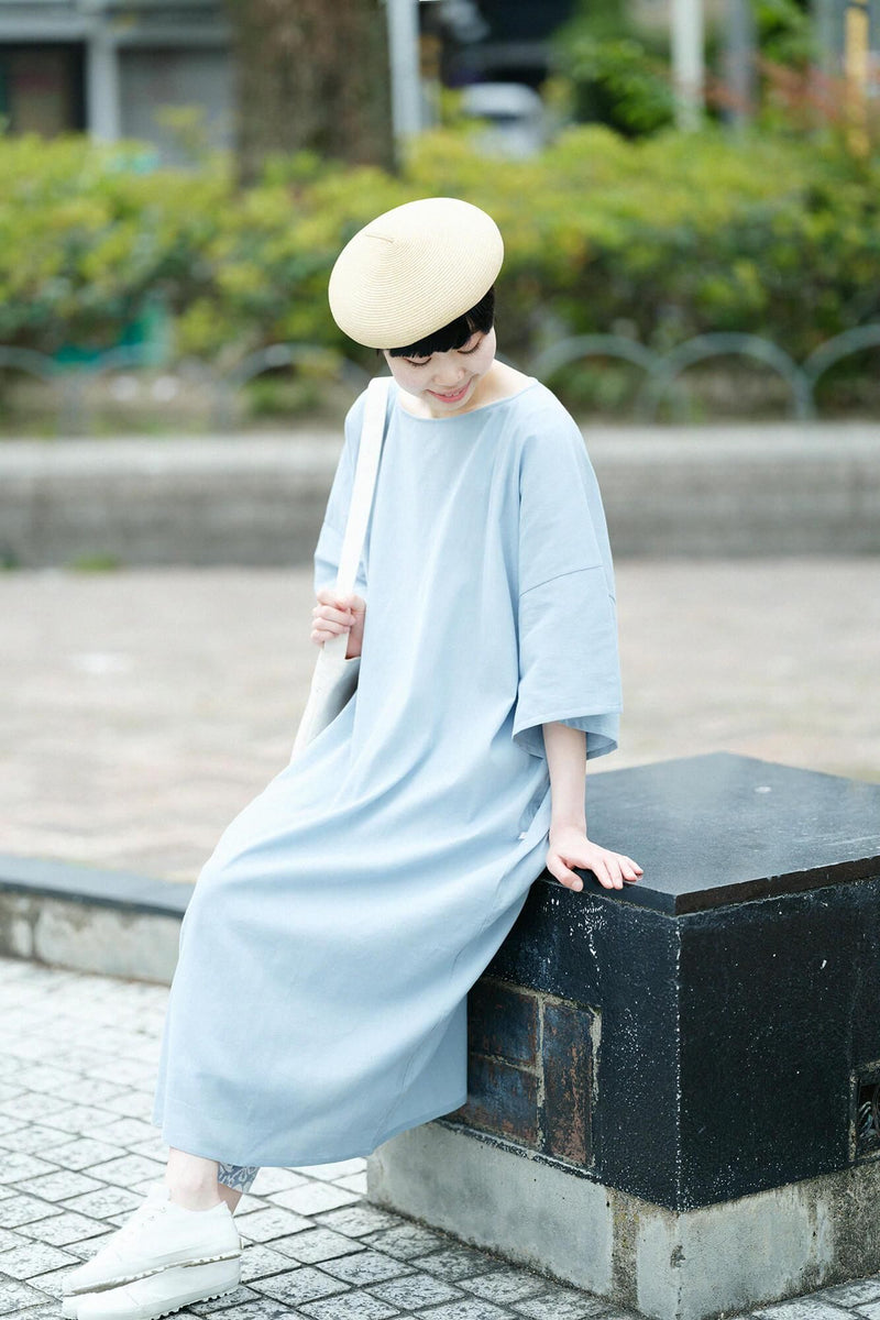 Takashima Jiji 40/40 robe col bateau à manches plates