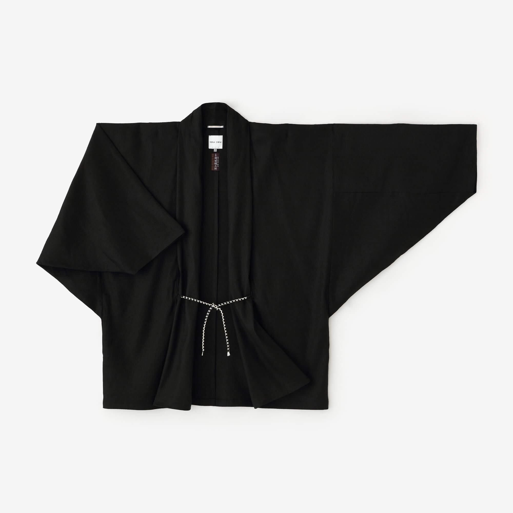 亚麻，伸展牛仔布，莫吉里袖子，短衣服，单（hithoe）/湿羽毛（螺母）