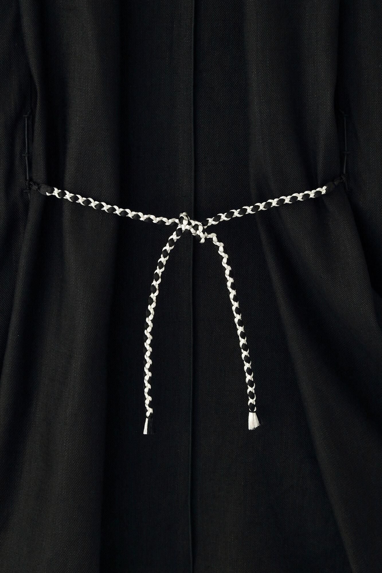 亚麻，伸展牛仔布，莫吉里袖子，短衣服，单（hithoe）/湿羽毛（螺母）