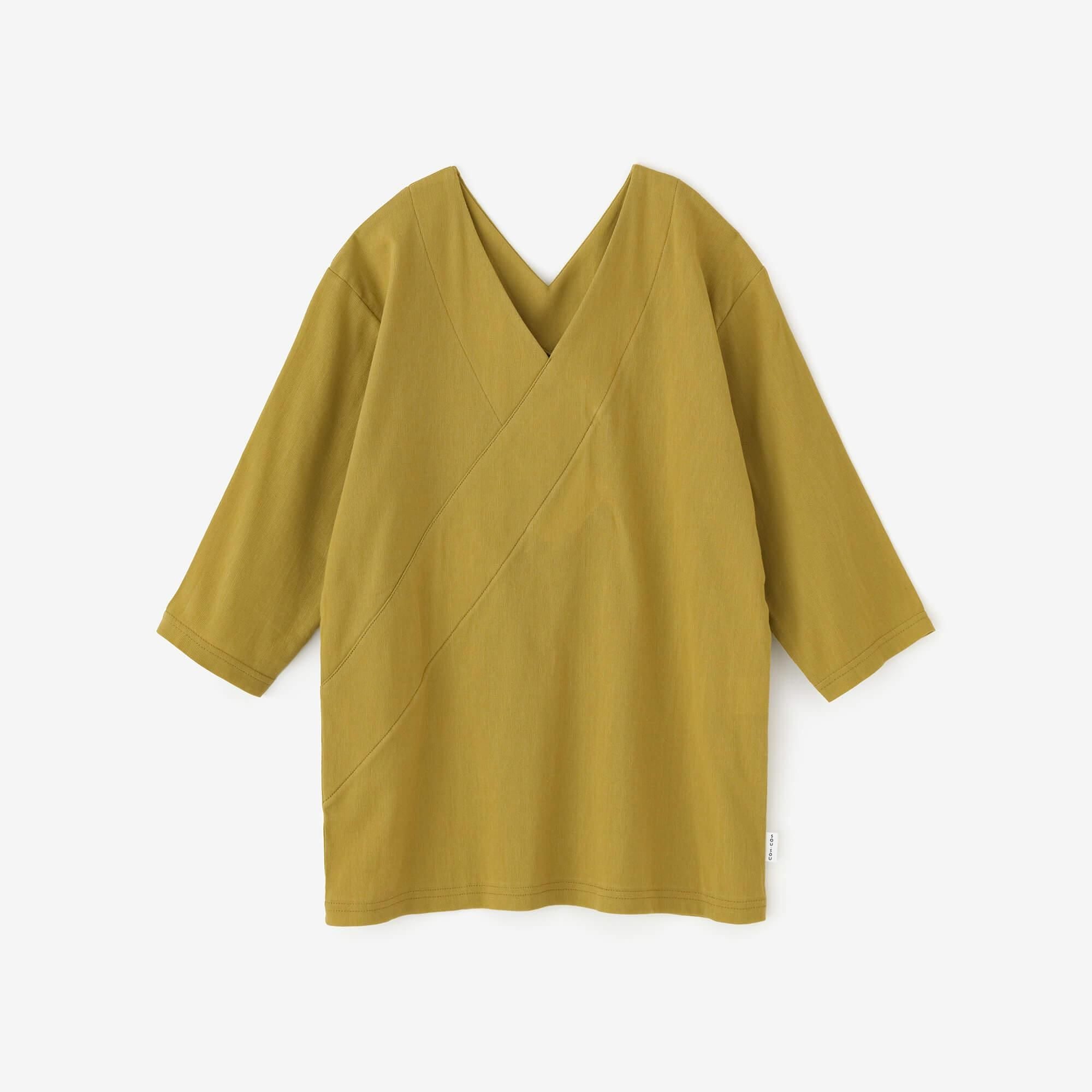 Takashima Chijimi 40/40 Jibang-Halsband, sechsviertel lang/Weidenfarbe