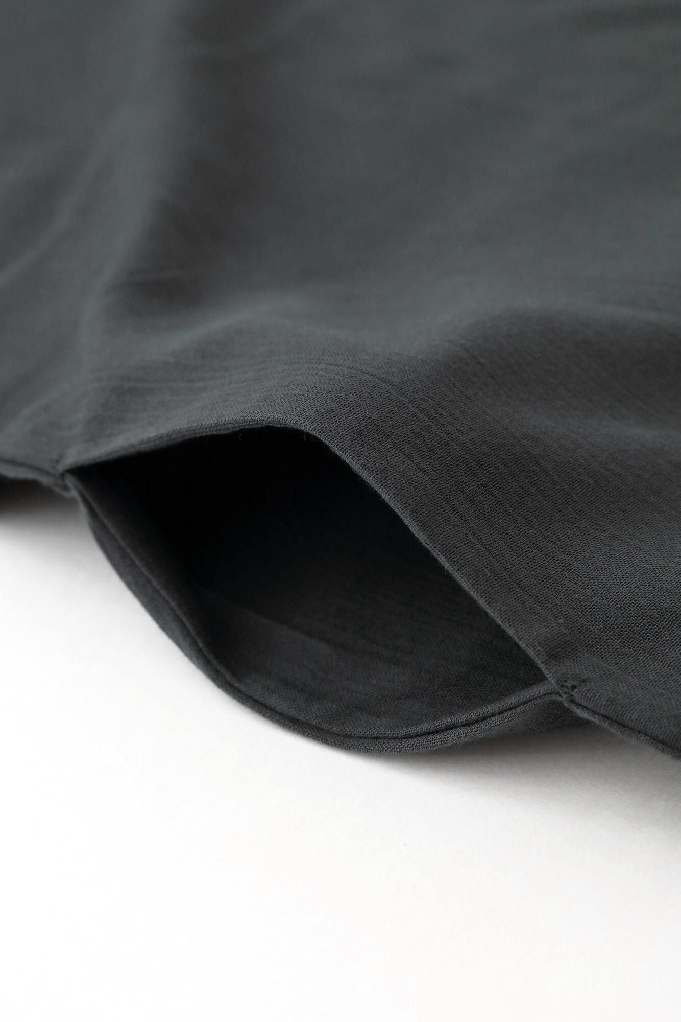 高島縮棉 20/20長方形洋裝雙色/深鉛色