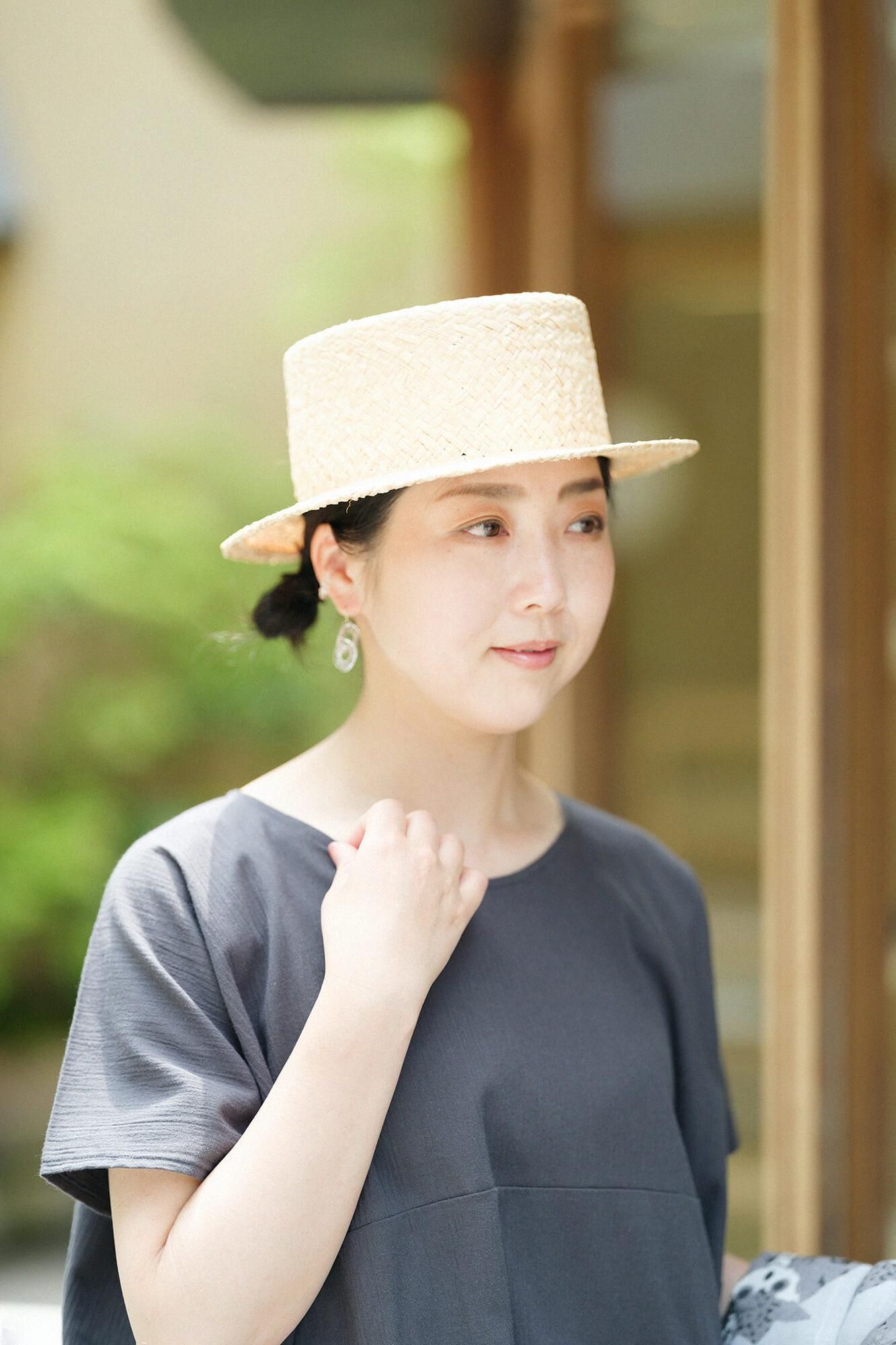 高島縮棉 20/20長方形洋裝雙色/深鉛色