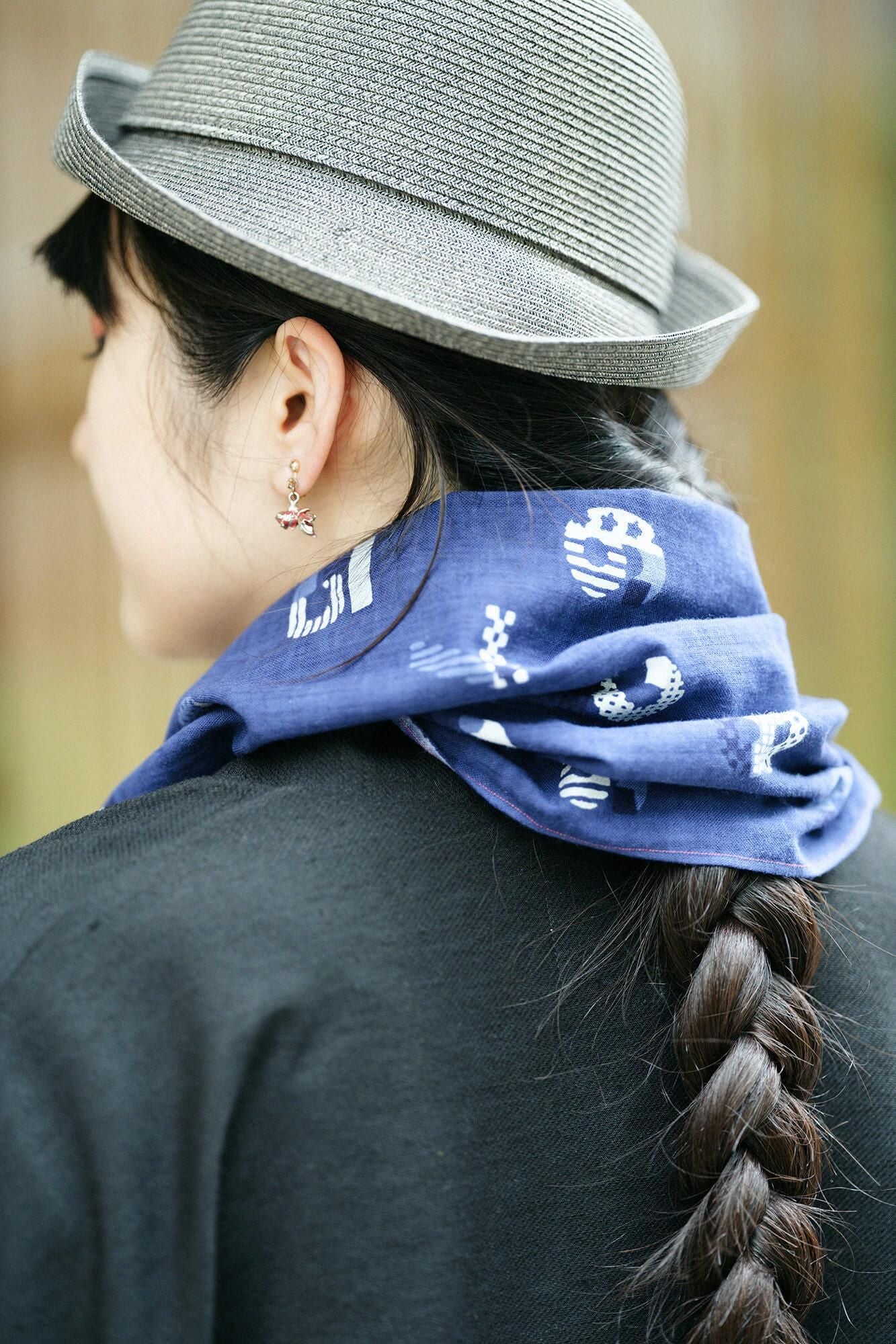 SOU・SOU 20th anniv. Isemomen Cotton Short Scarf / SO-SU-U in Special Day