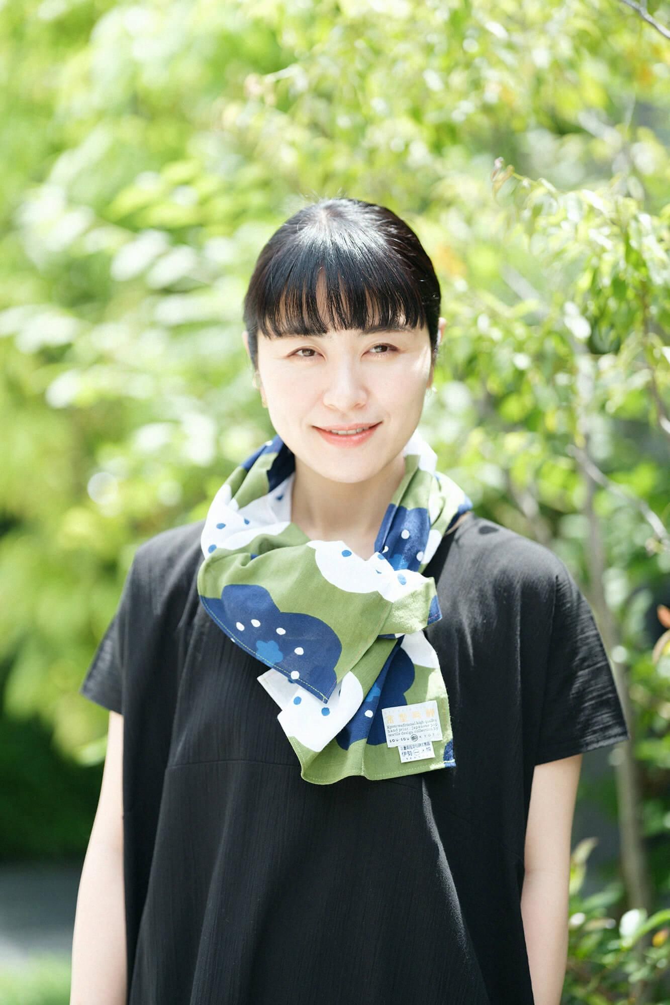 [Versand voraussichtlich um den 21. April herum] Ise Cotton Neck Maki Short Length/Smile Matsuba Color