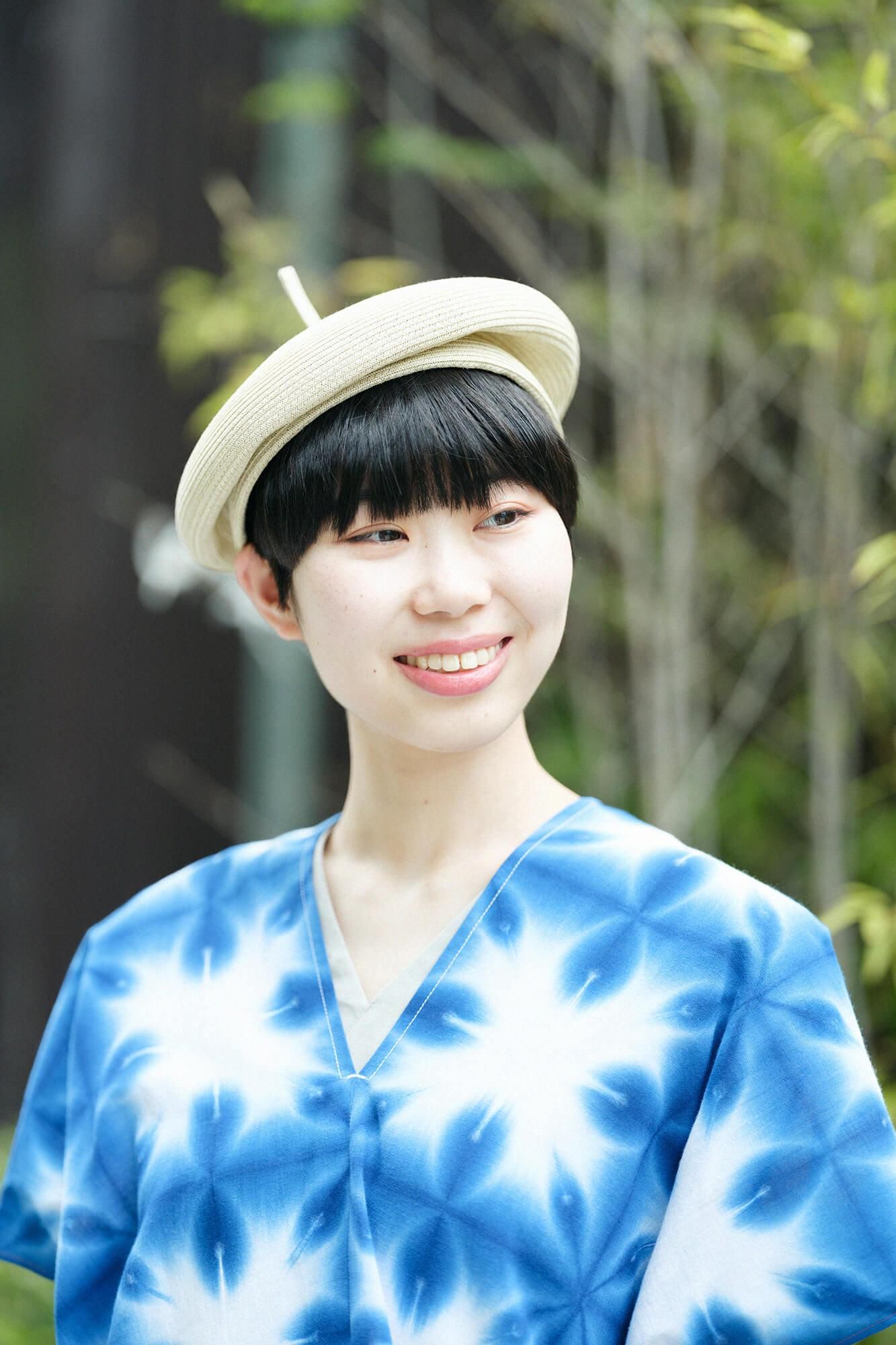 伊勢木棉 有松鳴海紮染 文 方形上衣 拼接／張正 雪花 2