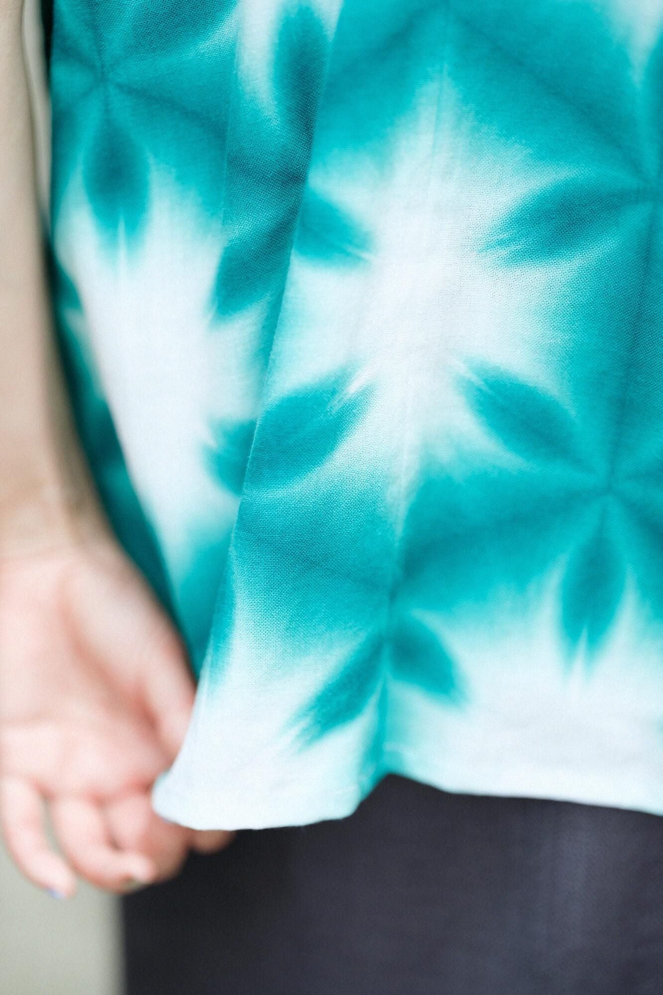 伊勢木綿 有松鳴海絞り 文（ぶん） 四角衣（しかくい） 二つ身（ふたつ