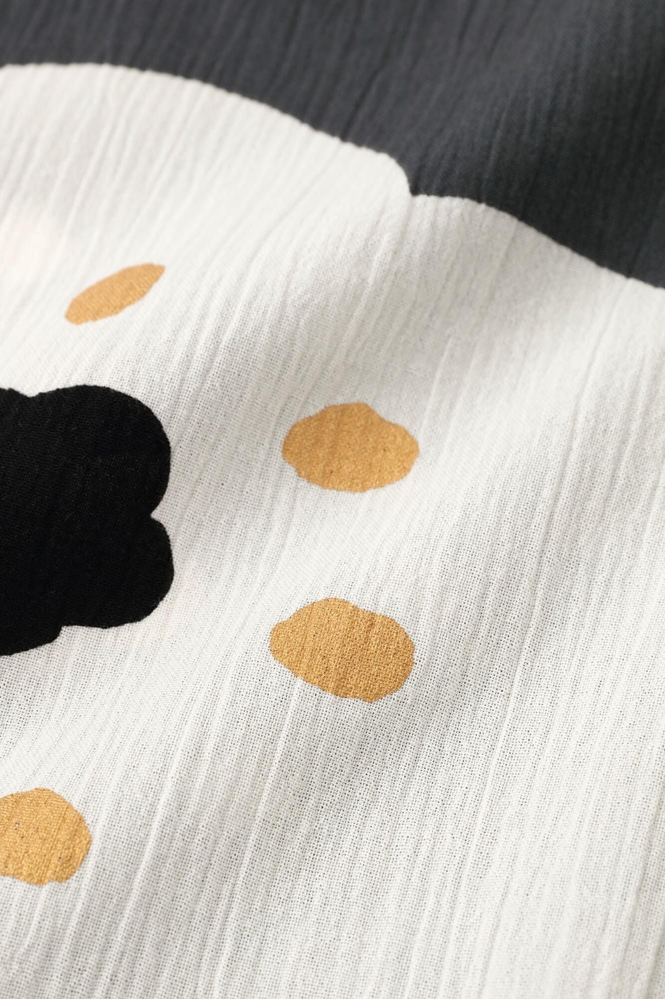 net限定】高島縮 20/20 広形（ひろなり）もんぺ はぎ丈／ほほえみ 濃灰（