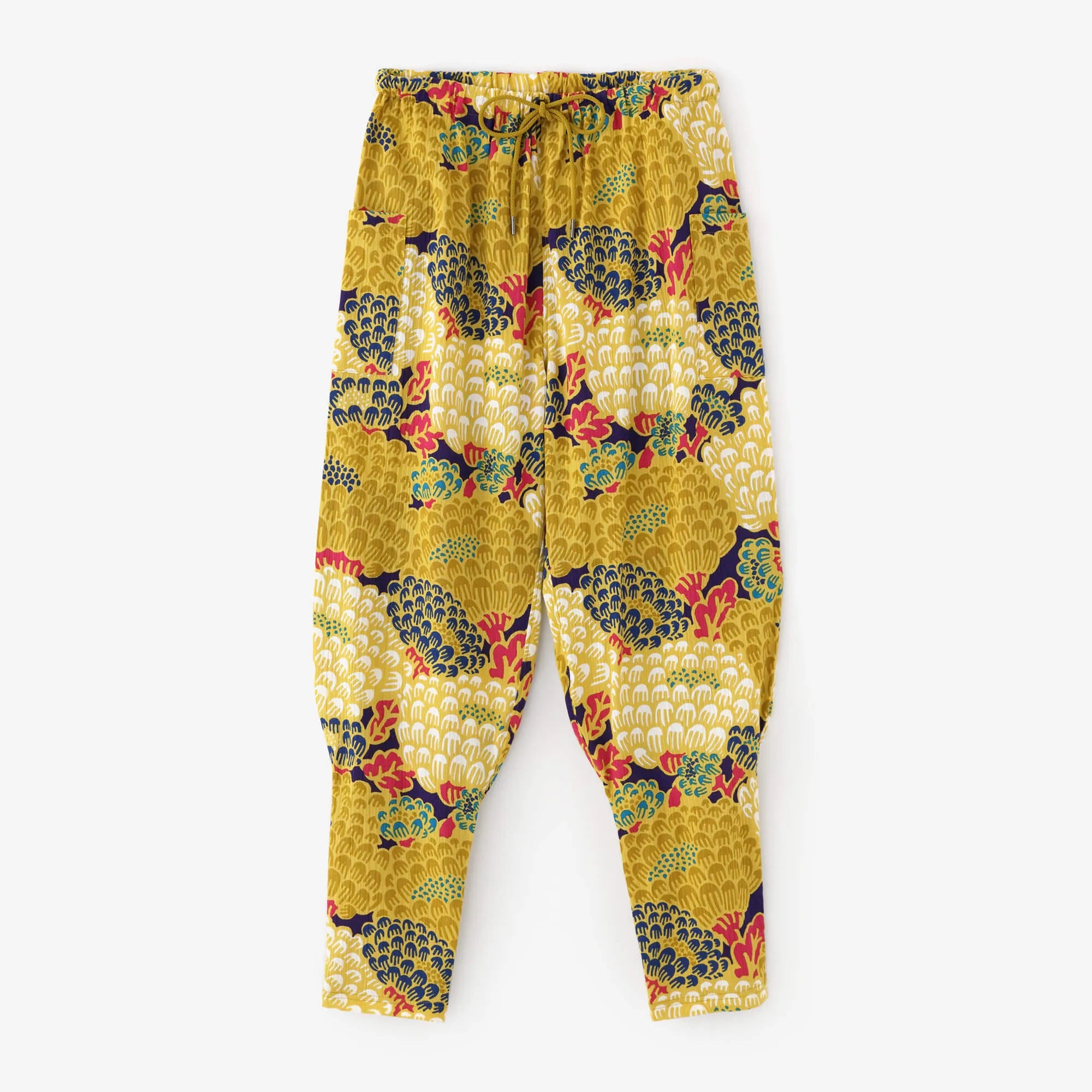 【net limited】Chizimi Cotton 20/20 Harem Pants／Kenran Bright▲