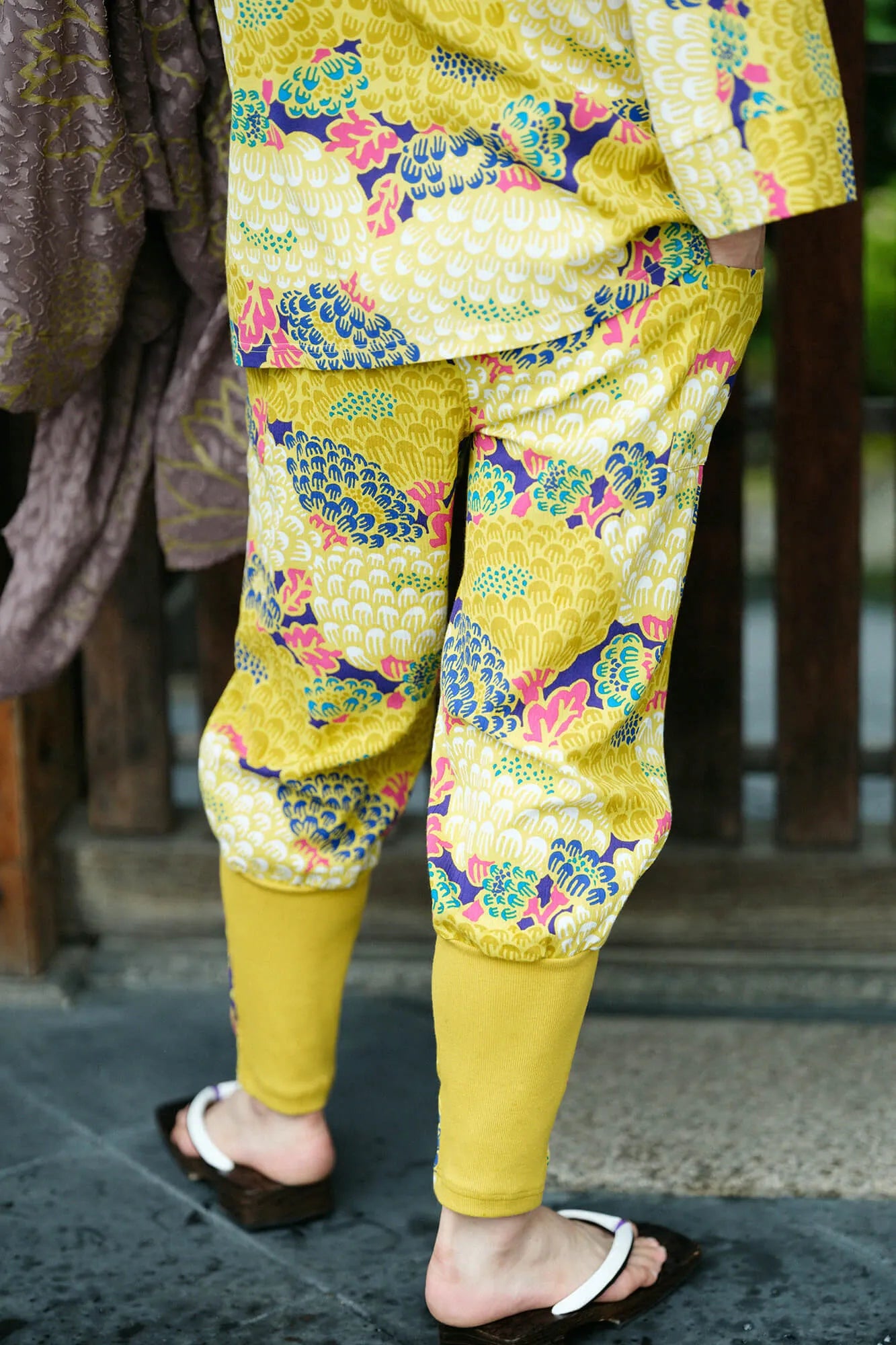 【net limited】Chizimi Cotton 20/20 Harem Pants／Kenran Bright▲