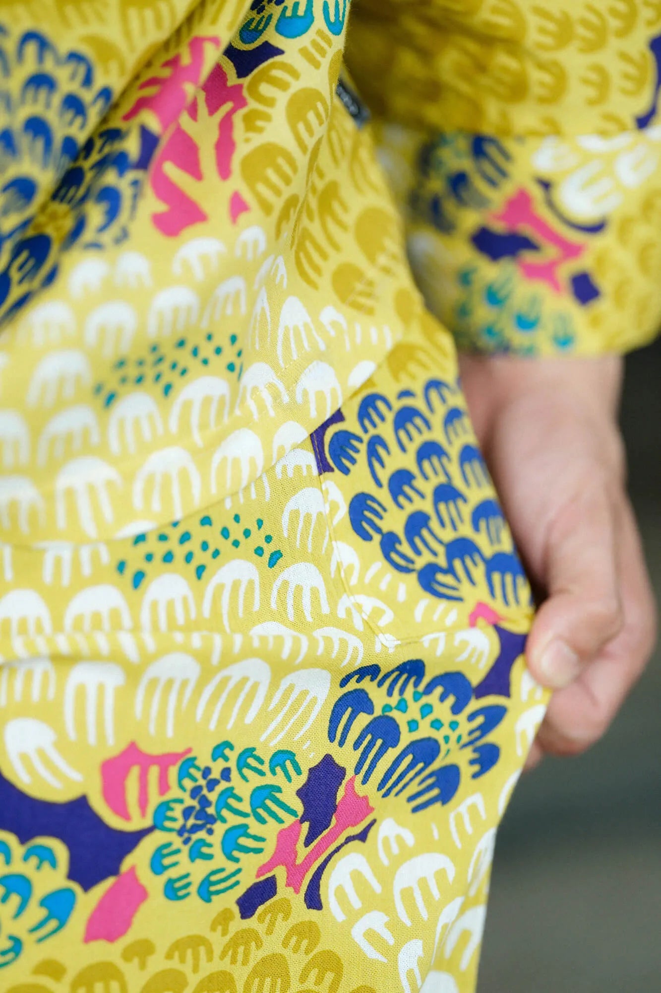【net limited】Chizimi Cotton 20/20 Harem Pants／Kenran Bright▲