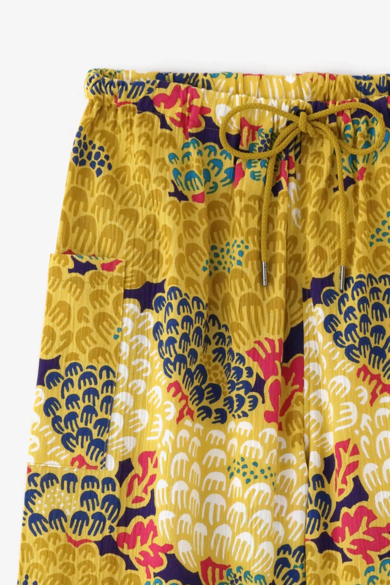 【net limited】Chizimi Cotton 20/20 Harem Pants／Kenran Bright▲