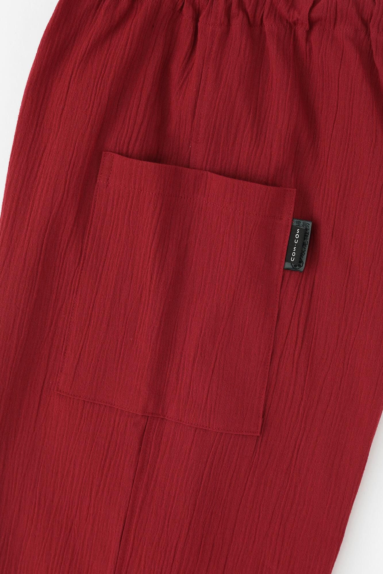 Chizimi Cotton 20/20 Harem Pants / Dark Red