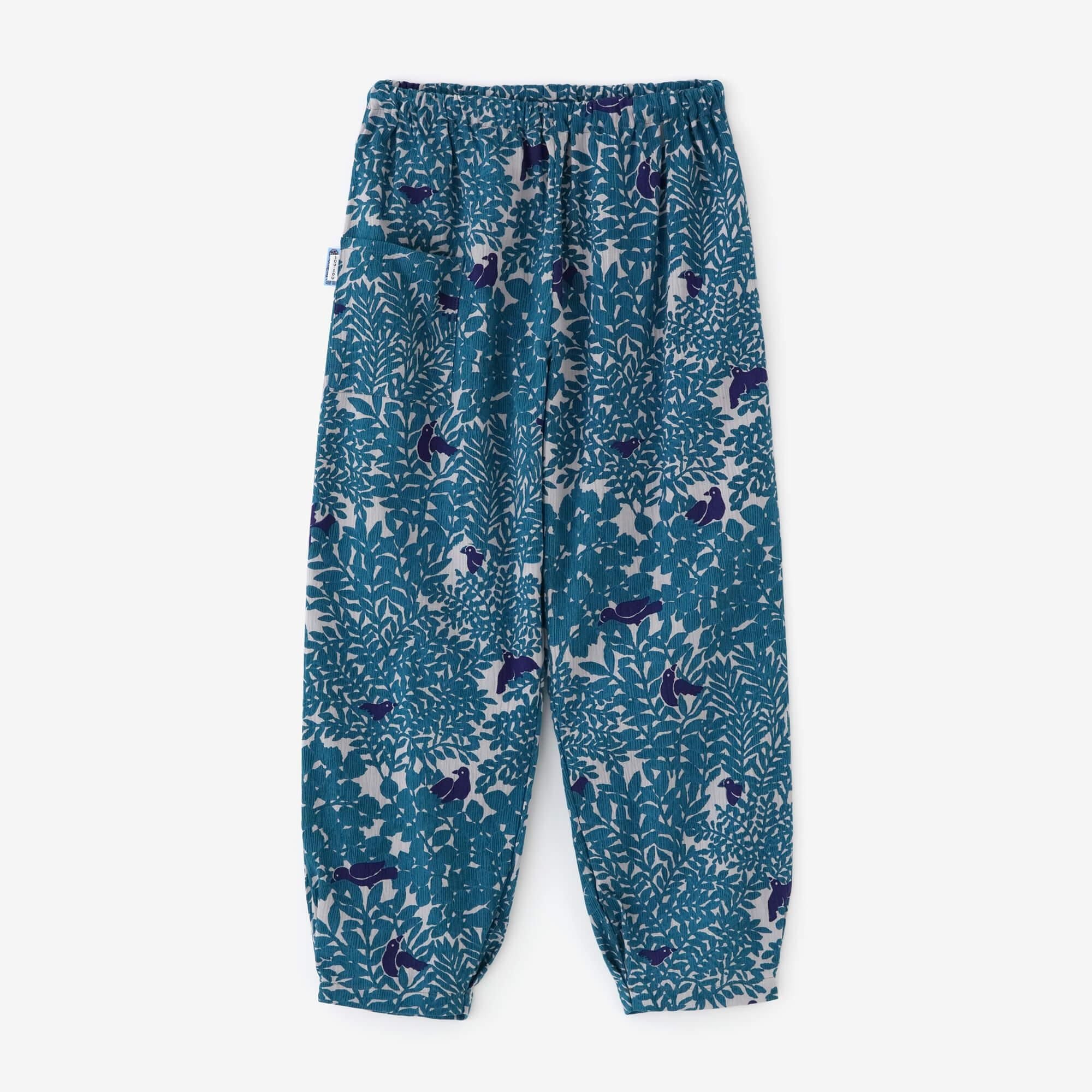 高島縮 20/20 襞（ひだ）もんぺ／褐返（かちがえし）