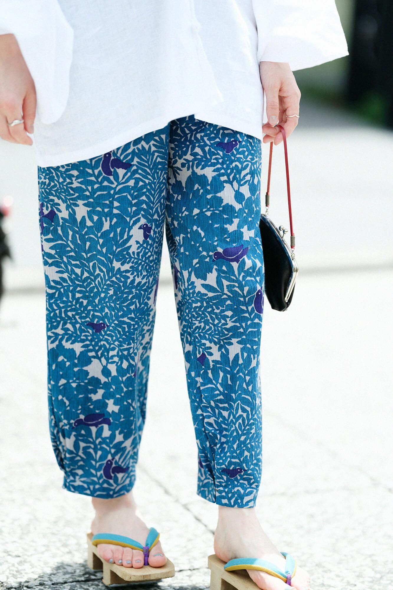 高島縮棉 20/20工人褲／鳥聲