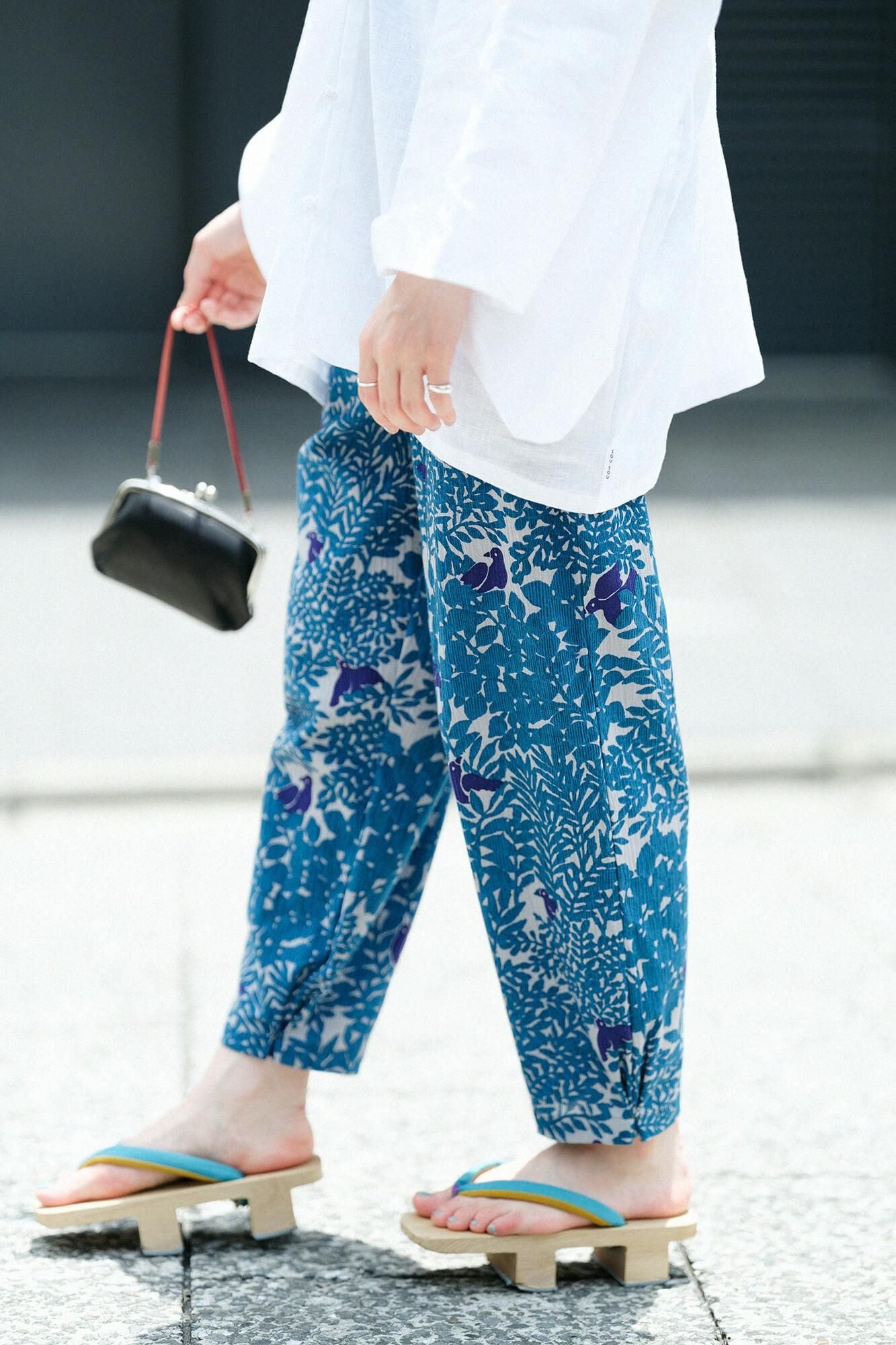 高島縮棉 20/20工人褲／鳥聲