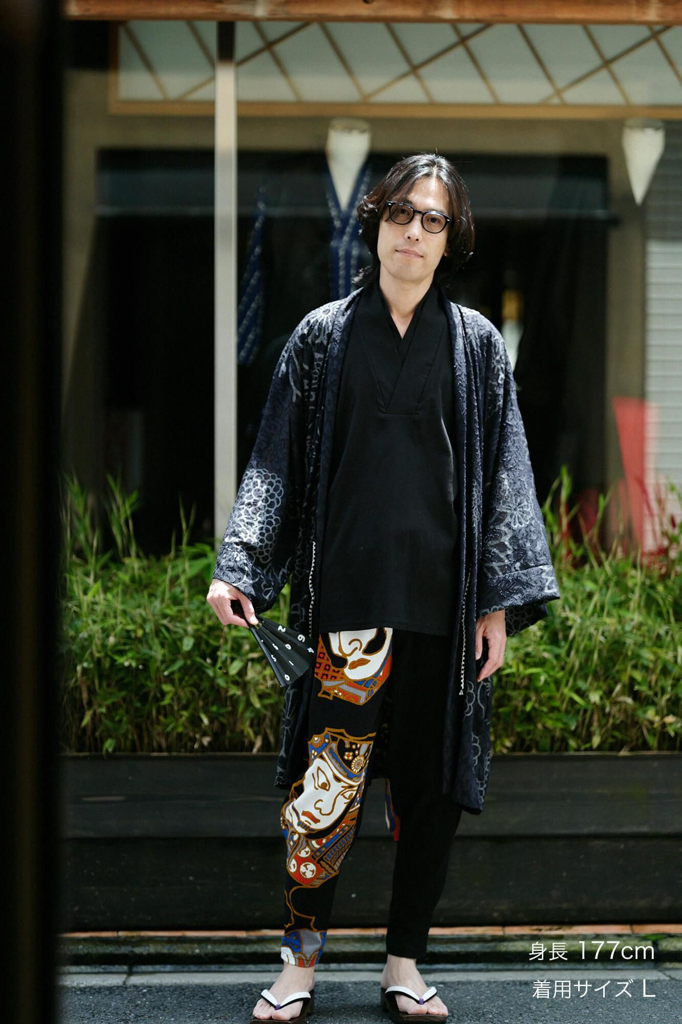 타카시마치지미 40/40 소매 없는항에리 후우비(Haneri Fuubi)/검은색