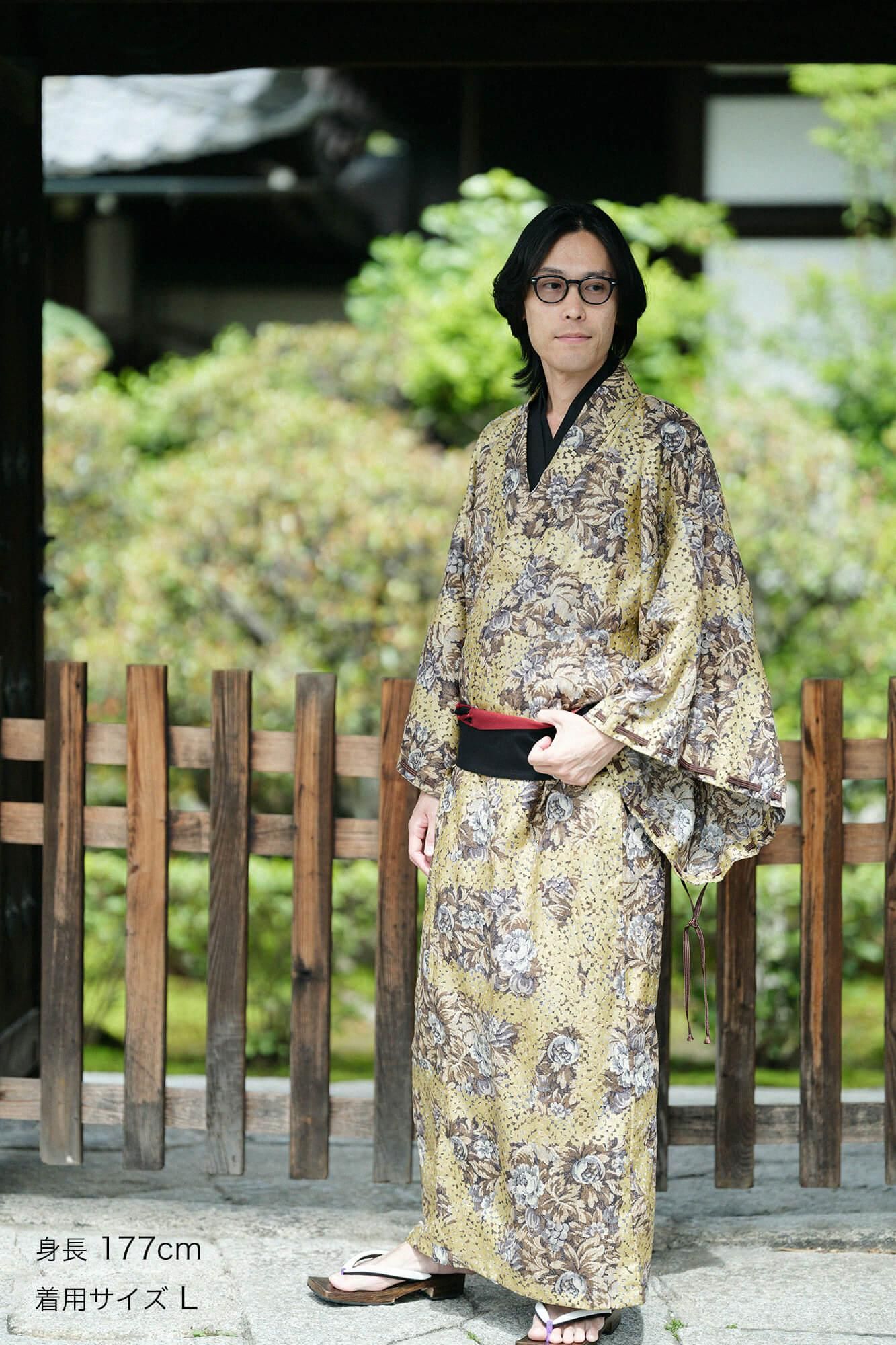 麻 帷子簡易和服／唐花之五花大綁