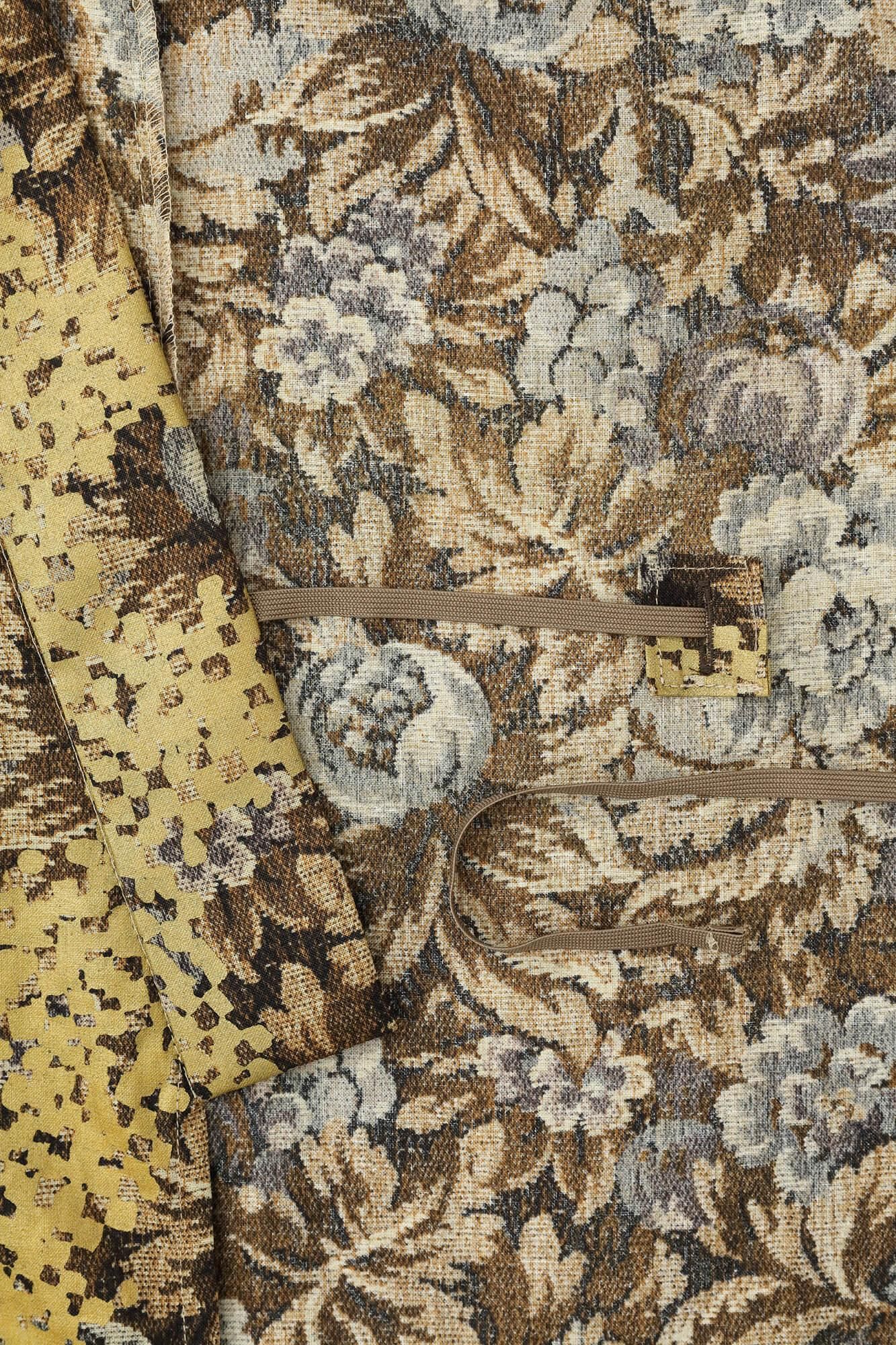 麻 帷子簡易和服／唐花之五花大綁