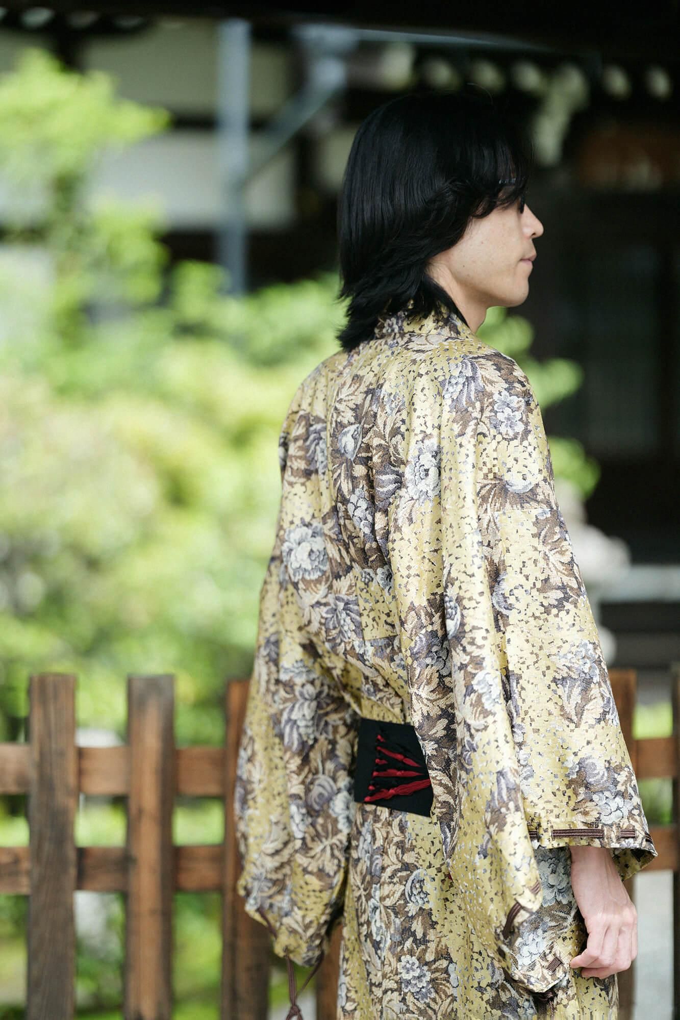 麻 帷子簡易和服／唐花之五花大綁