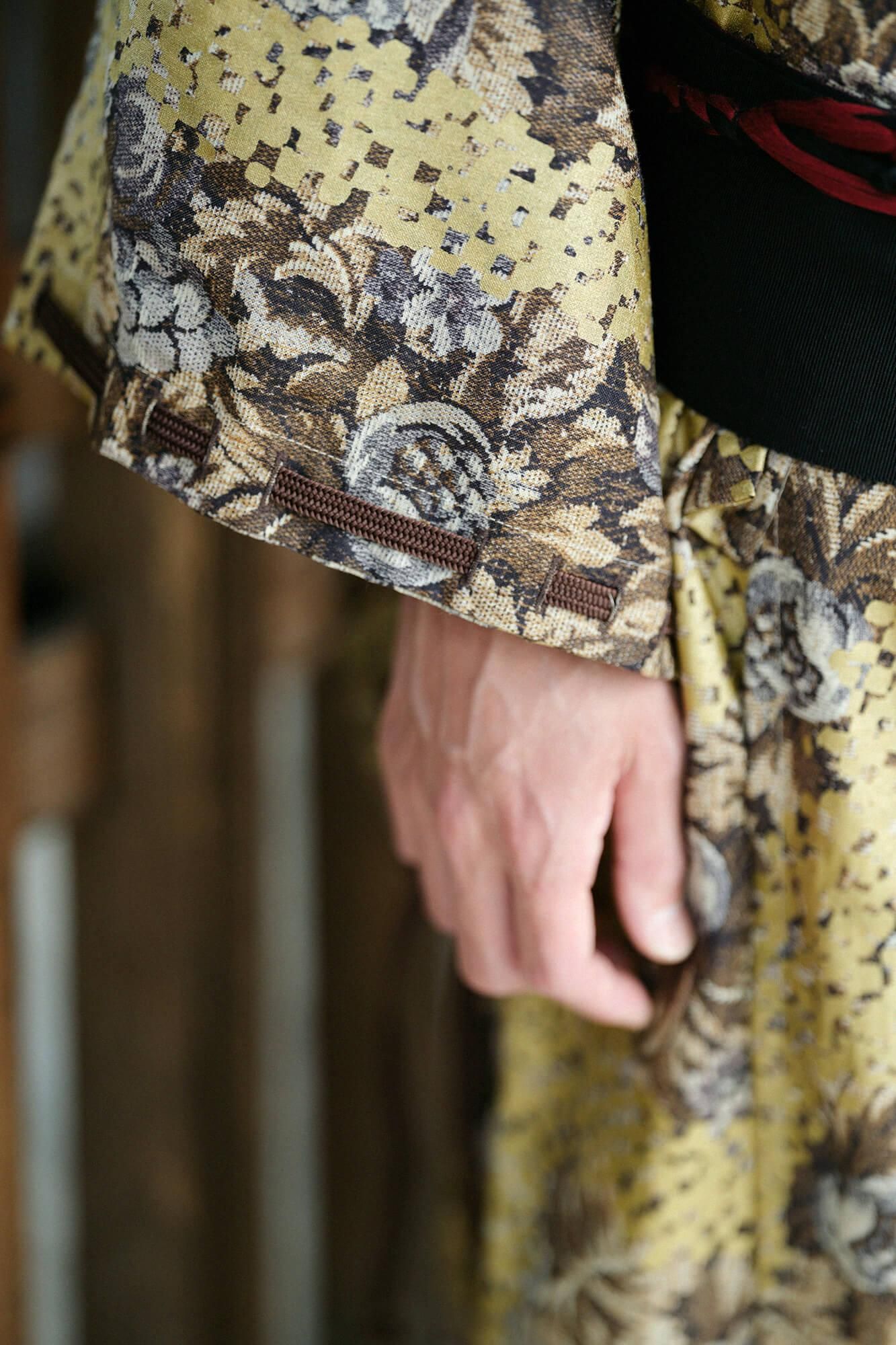 麻 帷子簡易和服／唐花之五花大綁