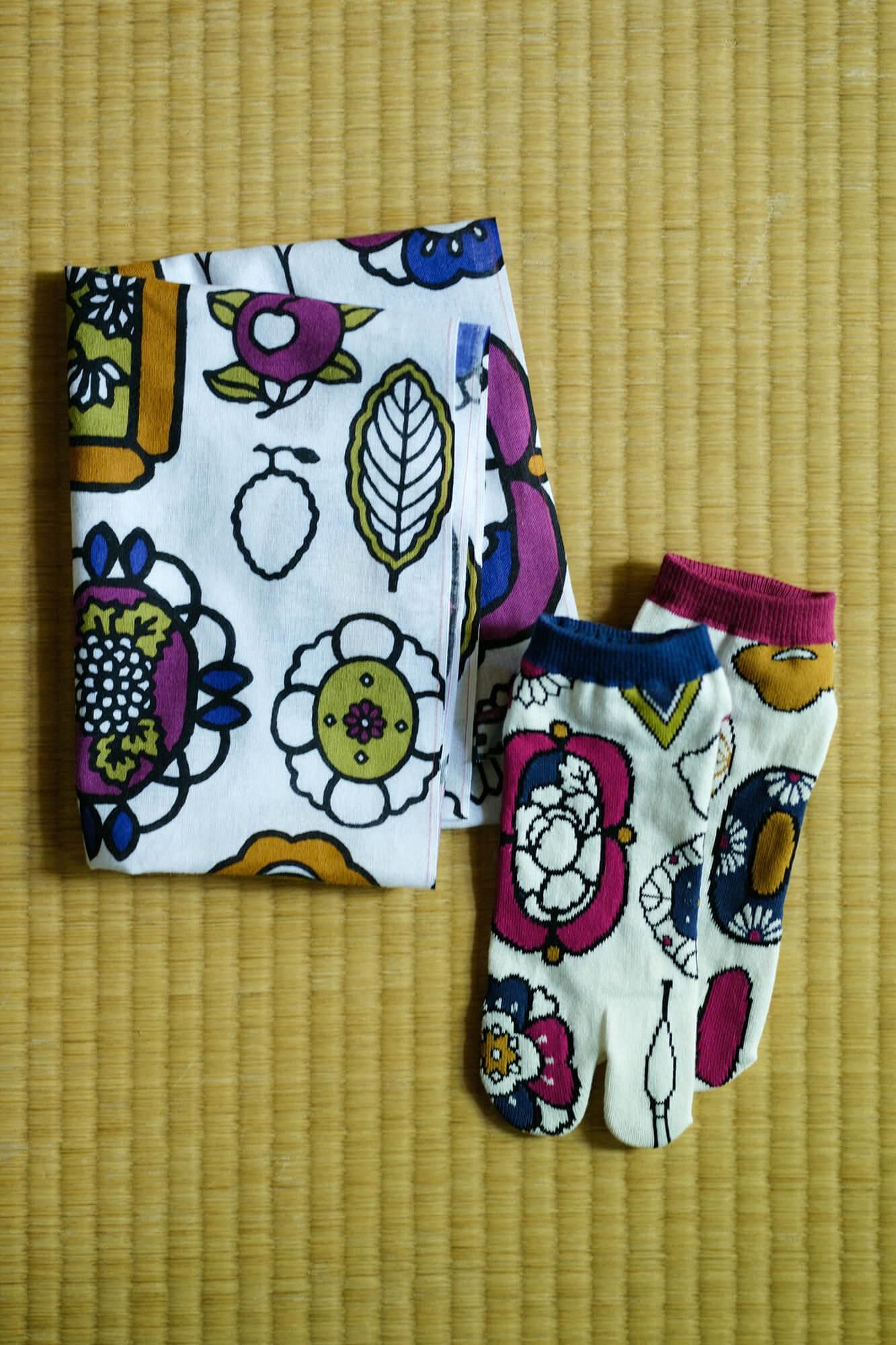 伊勢木綿 textile手ぬぐい／引手（ひきて）