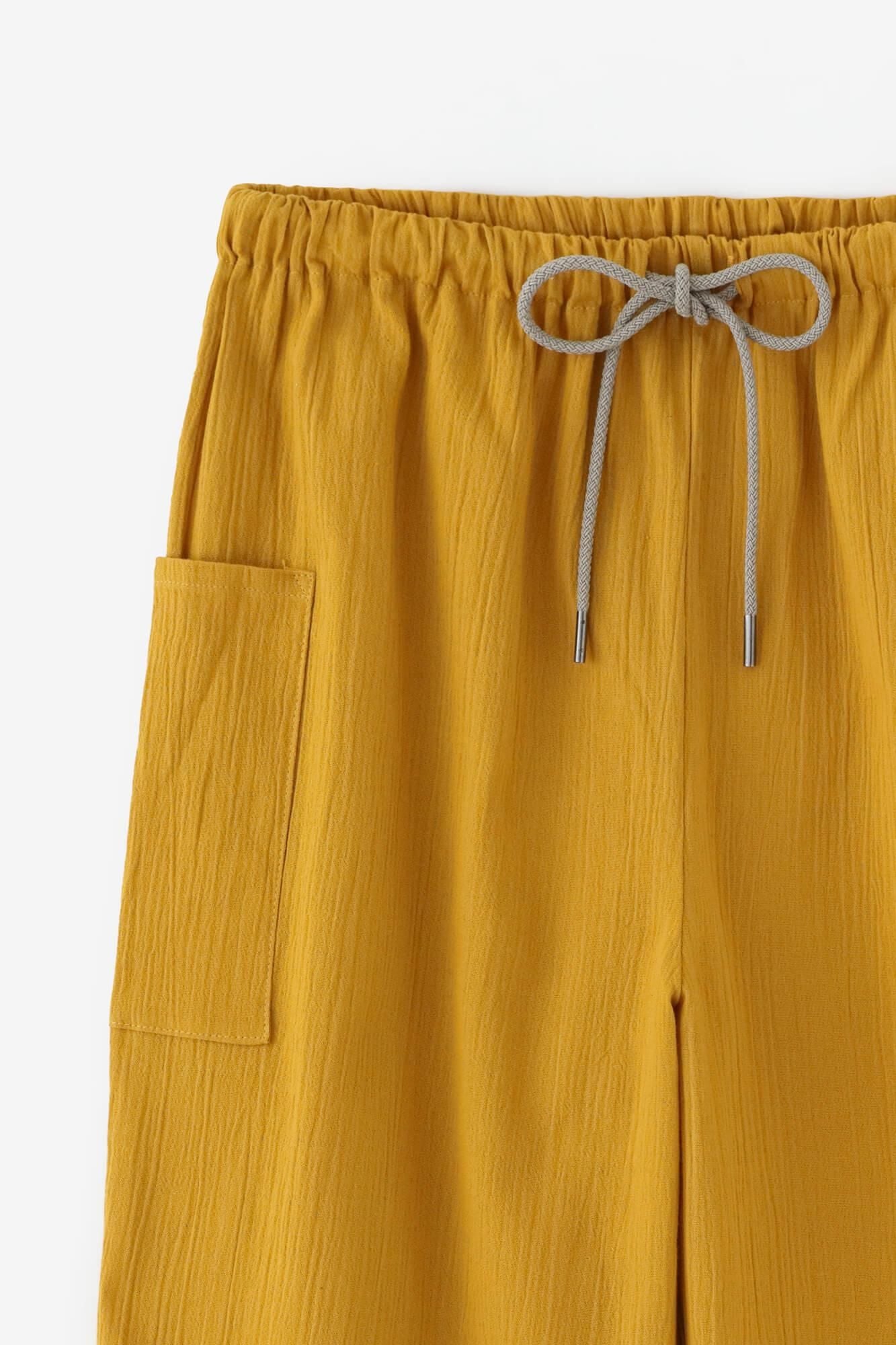 Chizimi Cotton 20/20 Skinny Pants／Golden Yellow(KogaNecolour)