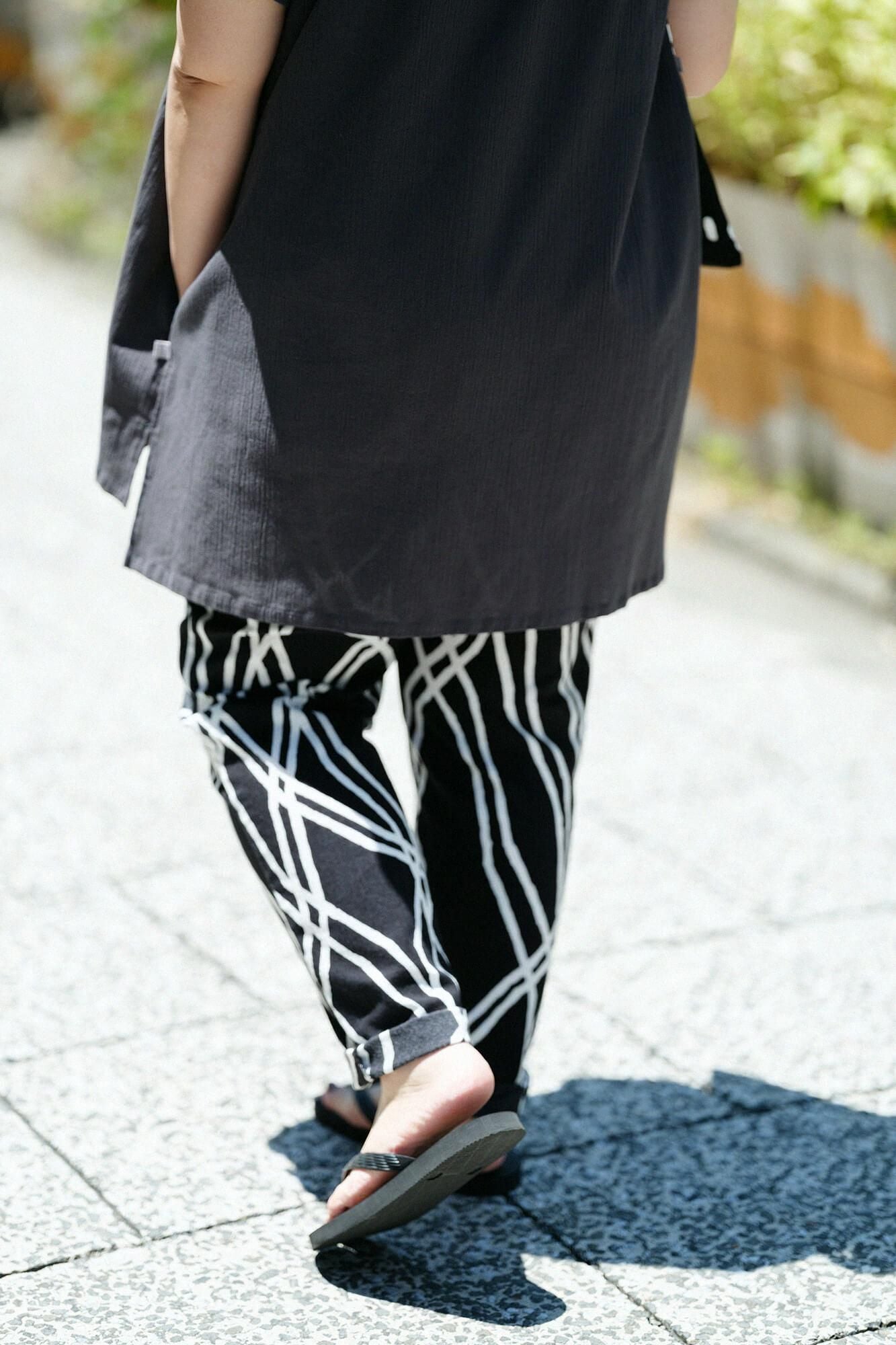 高島縮棉 20/20休閒窄管長褲／糾纏