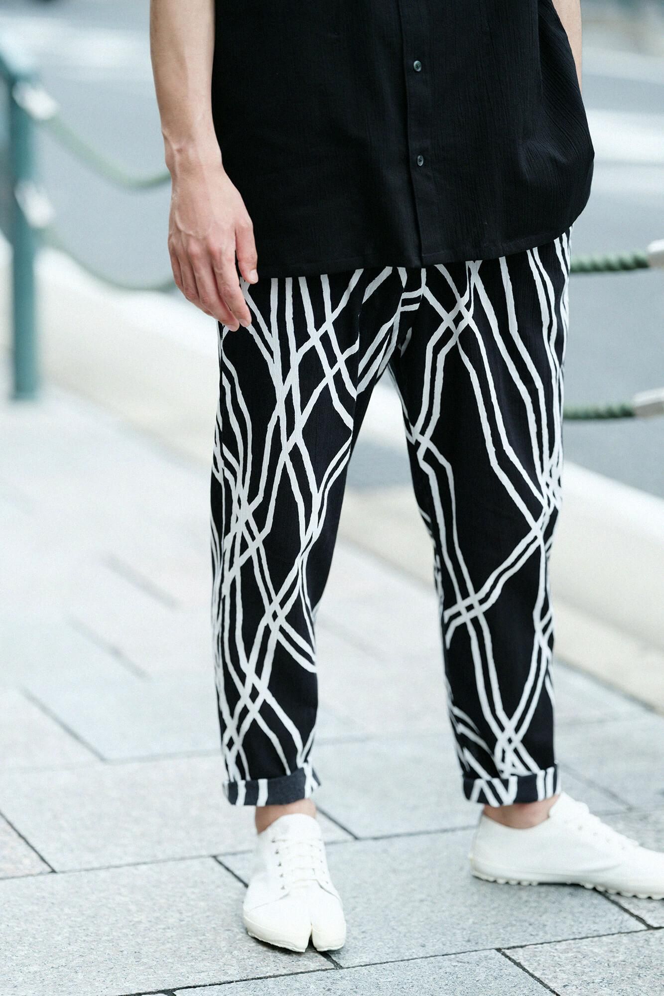 高島縮棉 20/20休閒窄管長褲／糾纏