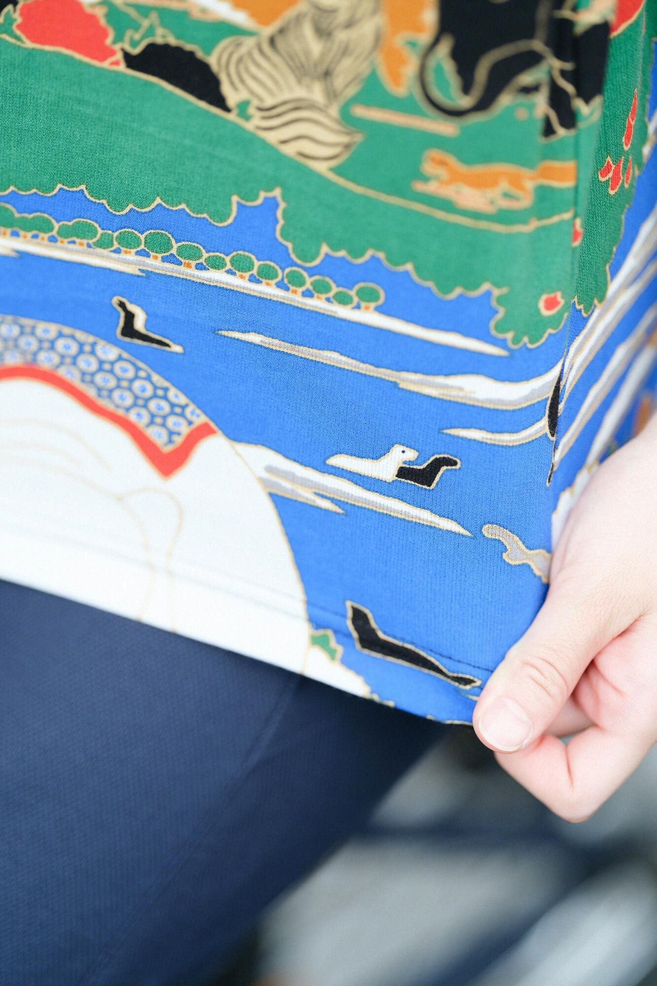 【期間限定10%OFF】高島縮棉 40/40短袖T-shirt /伊藤若冲 鳥獸花木圖屏風 再現接續（※預計於5月中發送）