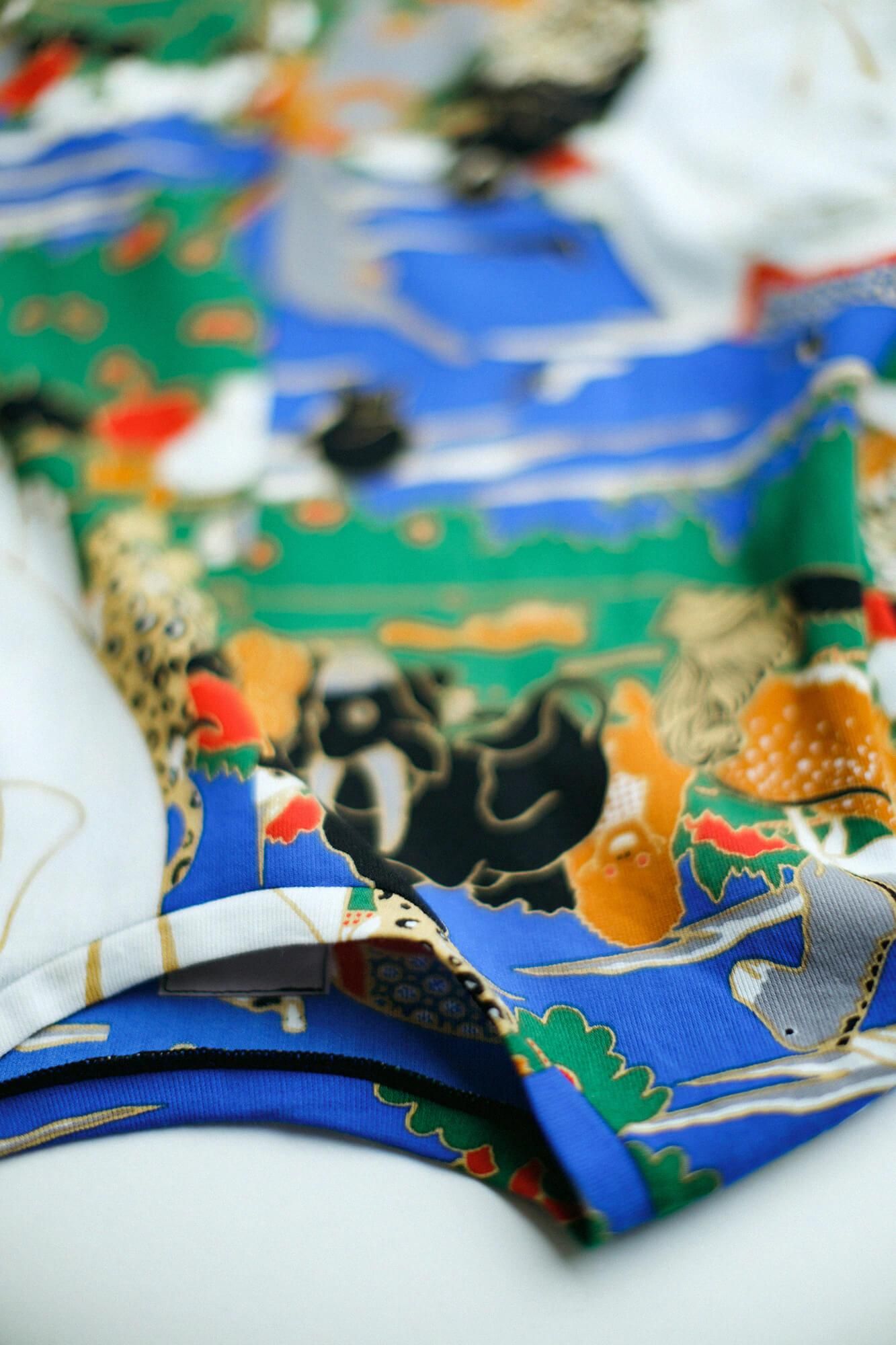 【期間限定10%OFF】高島縮棉 40/40短袖T-shirt /伊藤若冲 鳥獸花木圖屏風 再現接續（※預計於5月中發送）