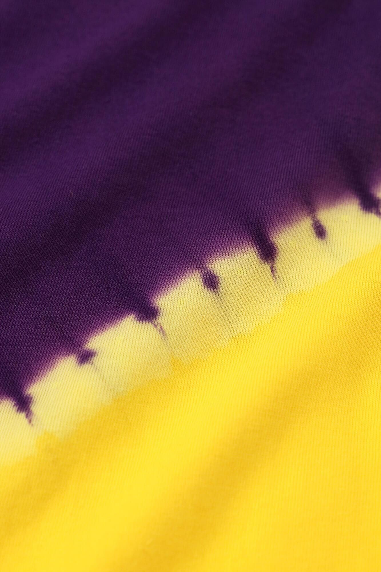 [En ligne uniquement] T-shirt à manches courtes teint à chikaki Shibori [5.0] / Messenger Daisy X Purple