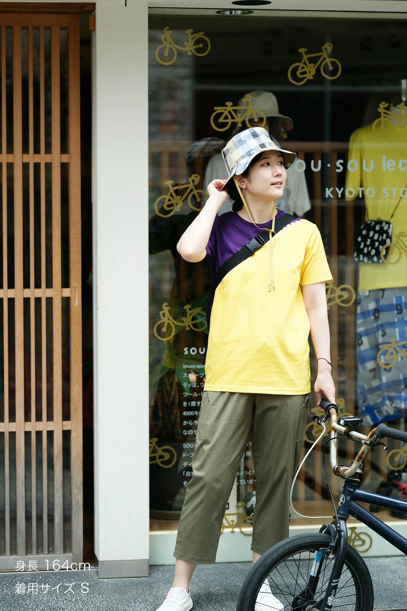 [En ligne uniquement] T-shirt à manches courtes teint à chikaki Shibori [5.0] / Messenger Daisy X Purple