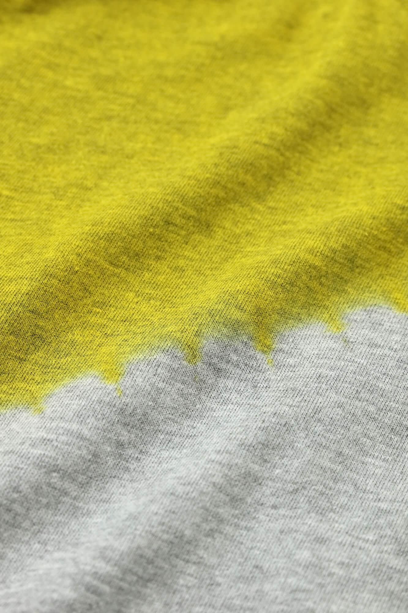 [En ligne uniquement] T-shirt à manches courtes teint à chikaki Shibori [5.0] / Messenger Heather Gray X Yellow