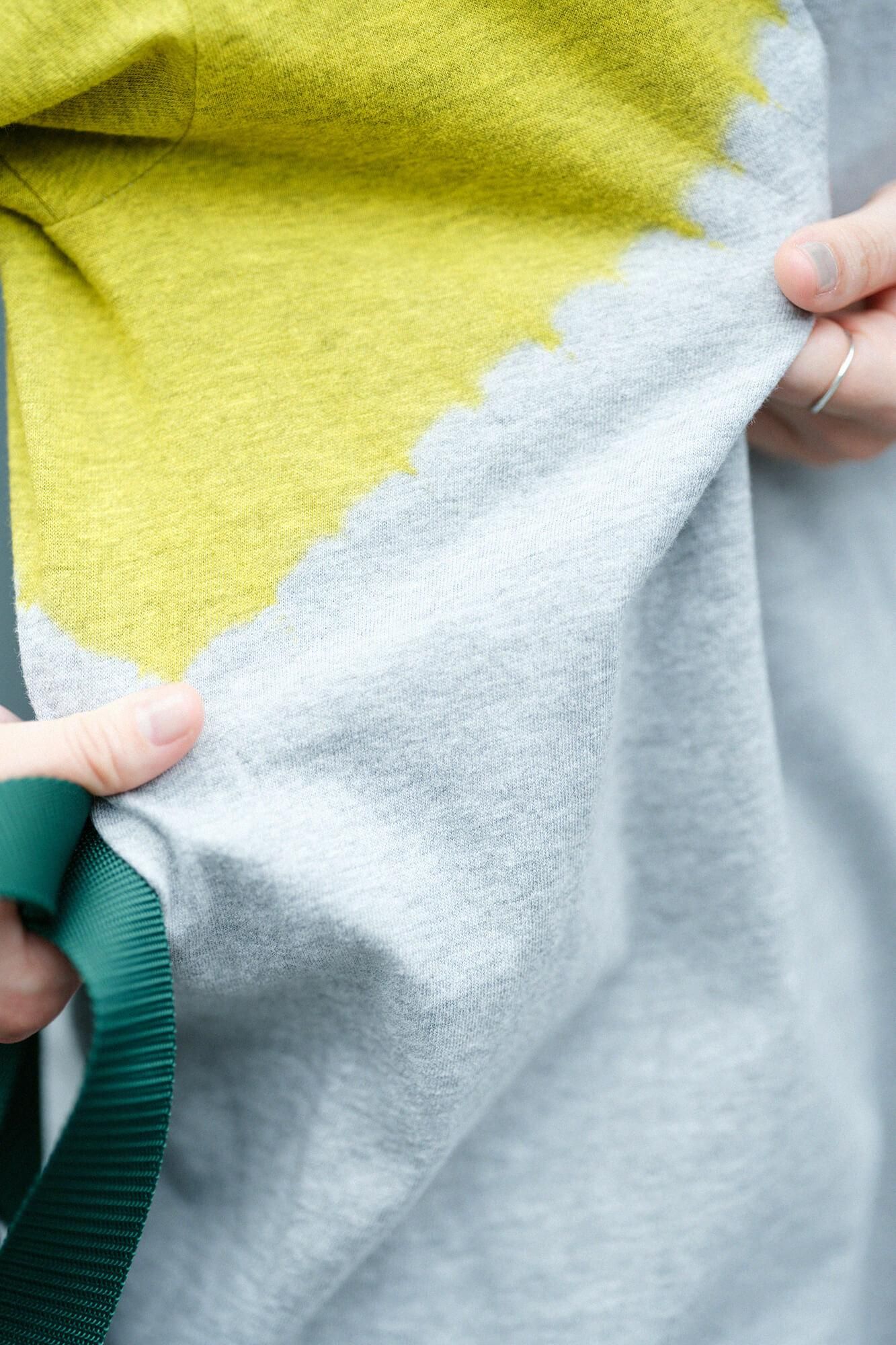[En ligne uniquement] T-shirt à manches courtes teint à chikaki Shibori [5.0] / Messenger Heather Gray X Yellow