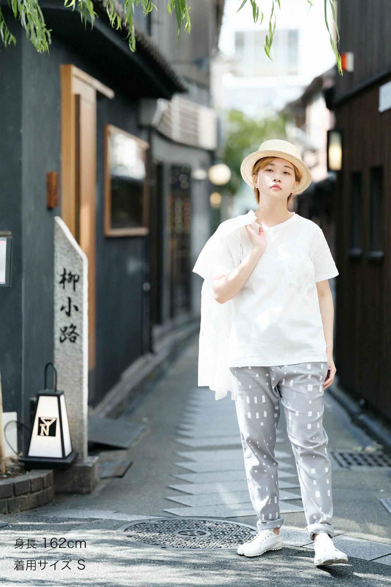 高島縮 40/40 半袖ポケットTシャツ／つくも×SO-SU-U昆