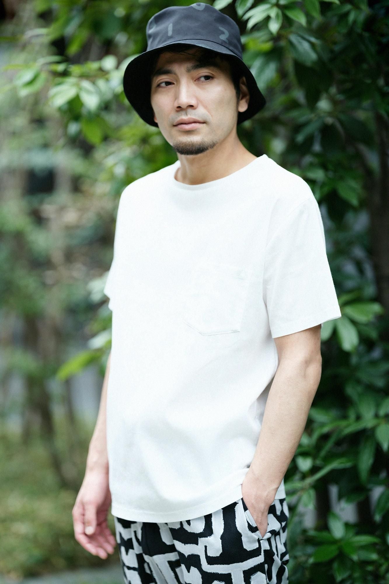 高島縮 40/40 半袖ポケットTシャツ／つくも×SO-SU-U昆