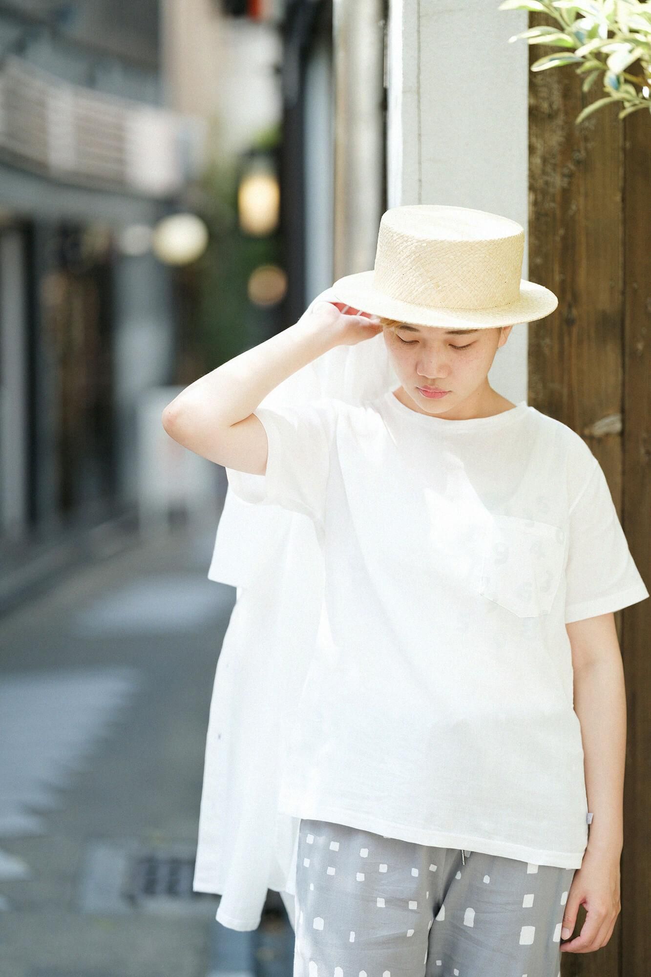 高島縮 40/40 半袖ポケットTシャツ／つくも×SO-SU-U昆